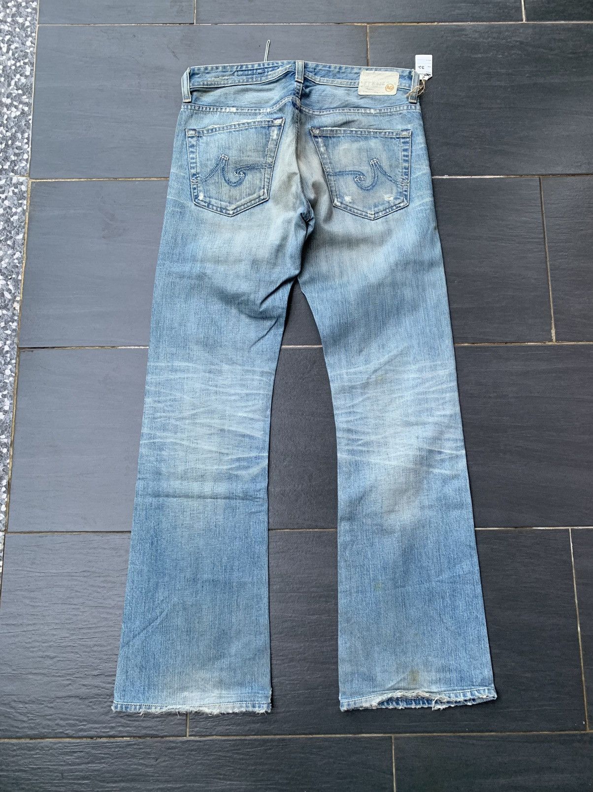 AG Adriano Goldschmied Vintage Bootcut Adriano GoldSchmied Distressed Denim Size US 33 - 8 Thumbnail