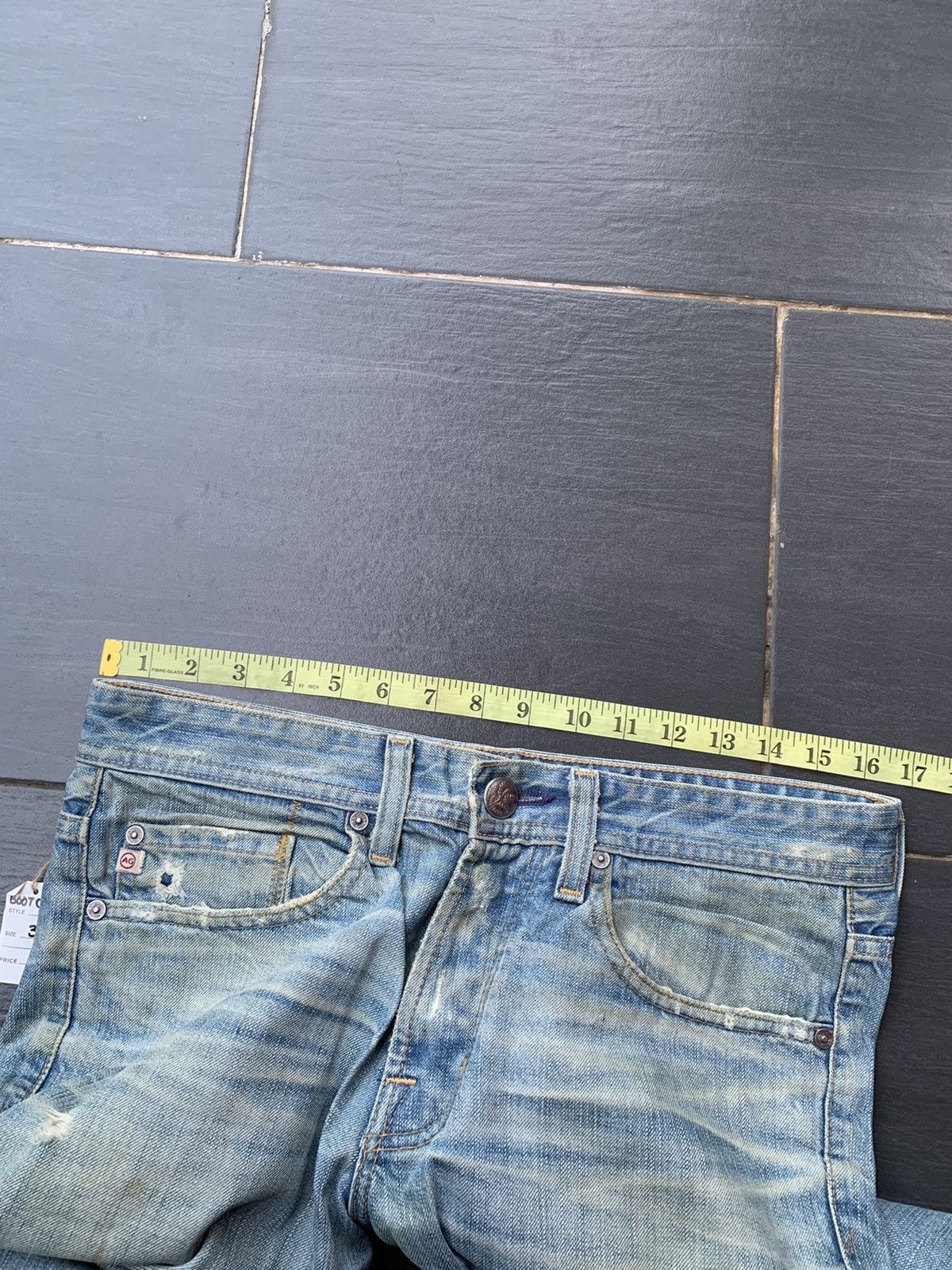 AG Adriano Goldschmied Vintage Bootcut Adriano GoldSchmied Distressed Denim Size US 33 - 13 Thumbnail