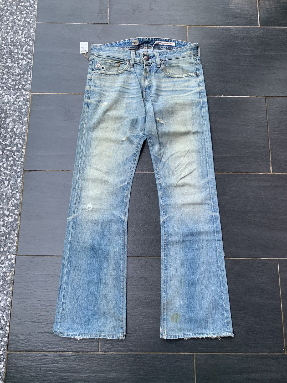 AG Adriano Goldschmied Vintage Bootcut Adriano GoldSchmied Distressed Denim Size US 33 - 1 Thumbnail