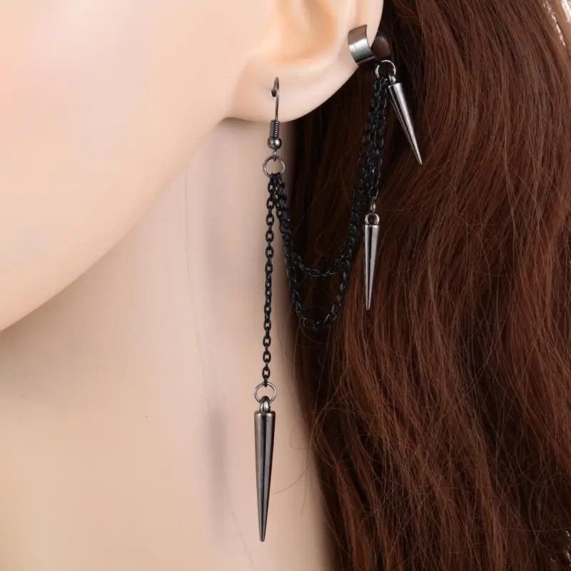 Other Black Geometric Cone Earring Size ONE SIZE - 3 Thumbnail