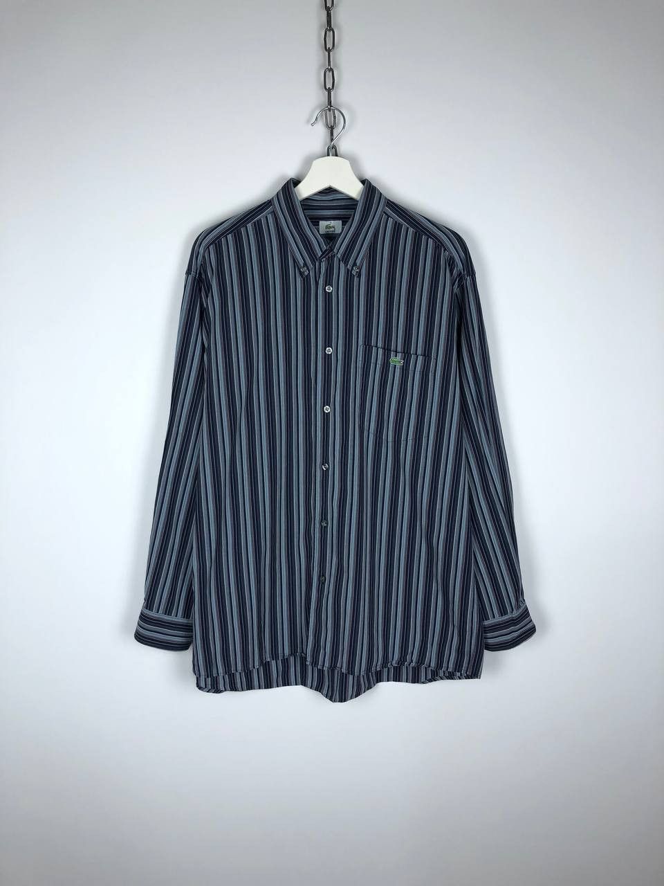 Lacoste Lacoste Regular Fit Shirt Blue Crocodile Logo size FR42 Size US M / EU 48-50 / 2 - 1 Thumbnail