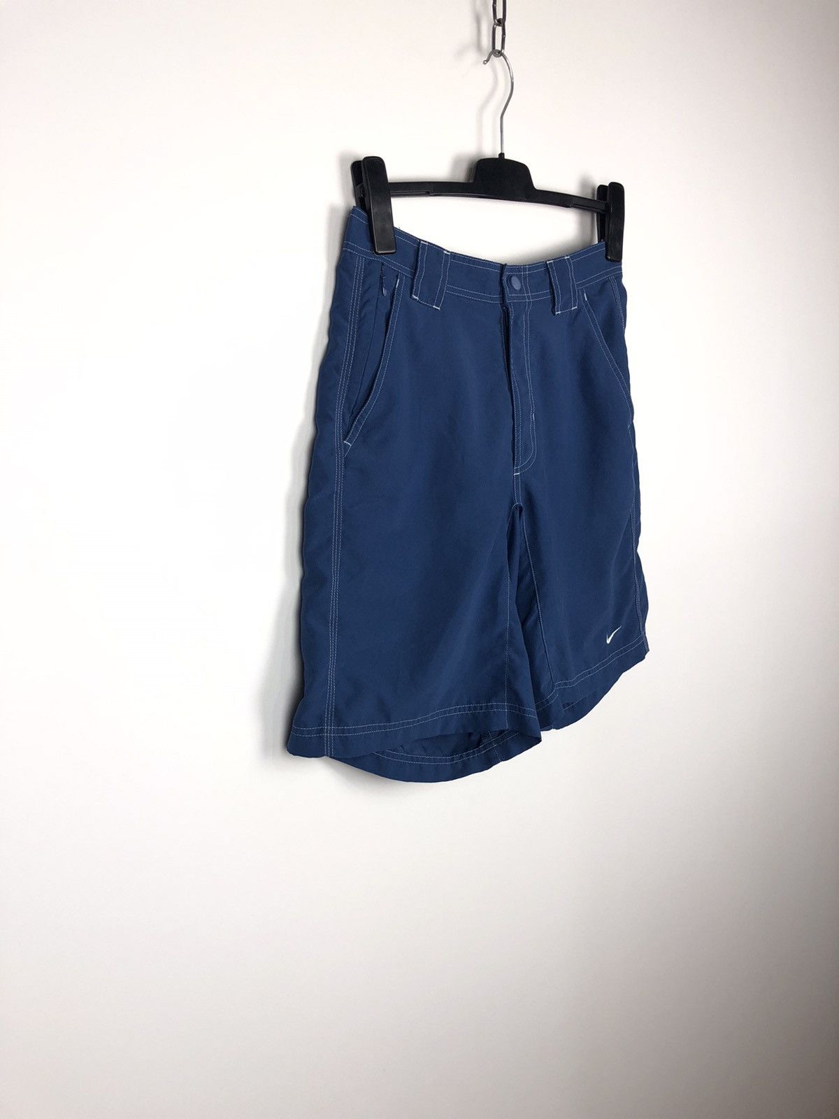 Nike Vintage 90's Nike Navy Shorts Swoosh Logo Size 32 Size US 32 / EU 48 - 3 Thumbnail