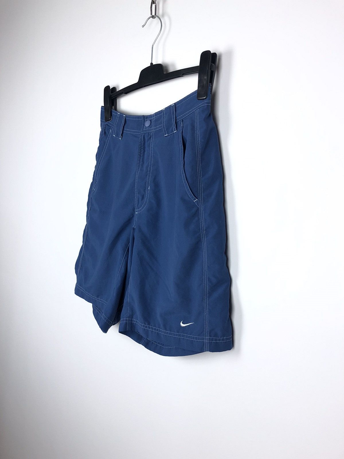 Nike Vintage 90's Nike Navy Shorts Swoosh Logo Size 32 Size US 32 / EU 48 - 4 Thumbnail