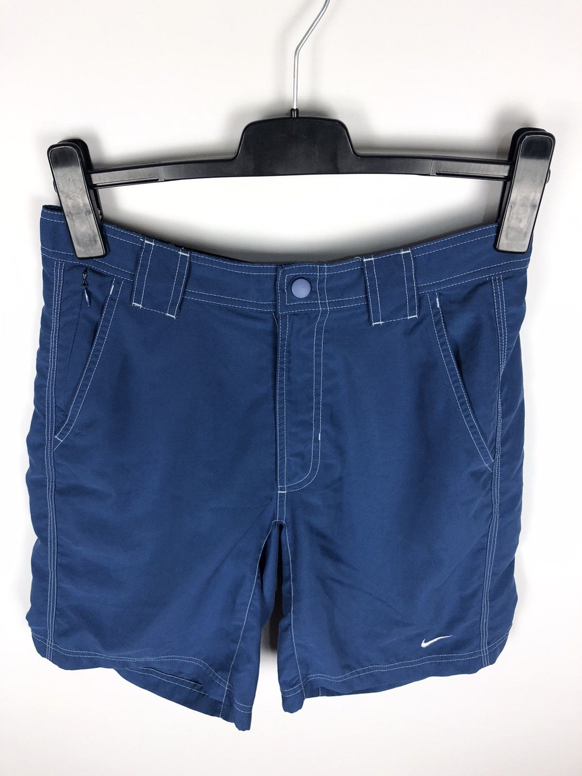 Nike Vintage 90's Nike Navy Shorts Swoosh Logo Size 32 Size US 32 / EU 48 - 2 Thumbnail