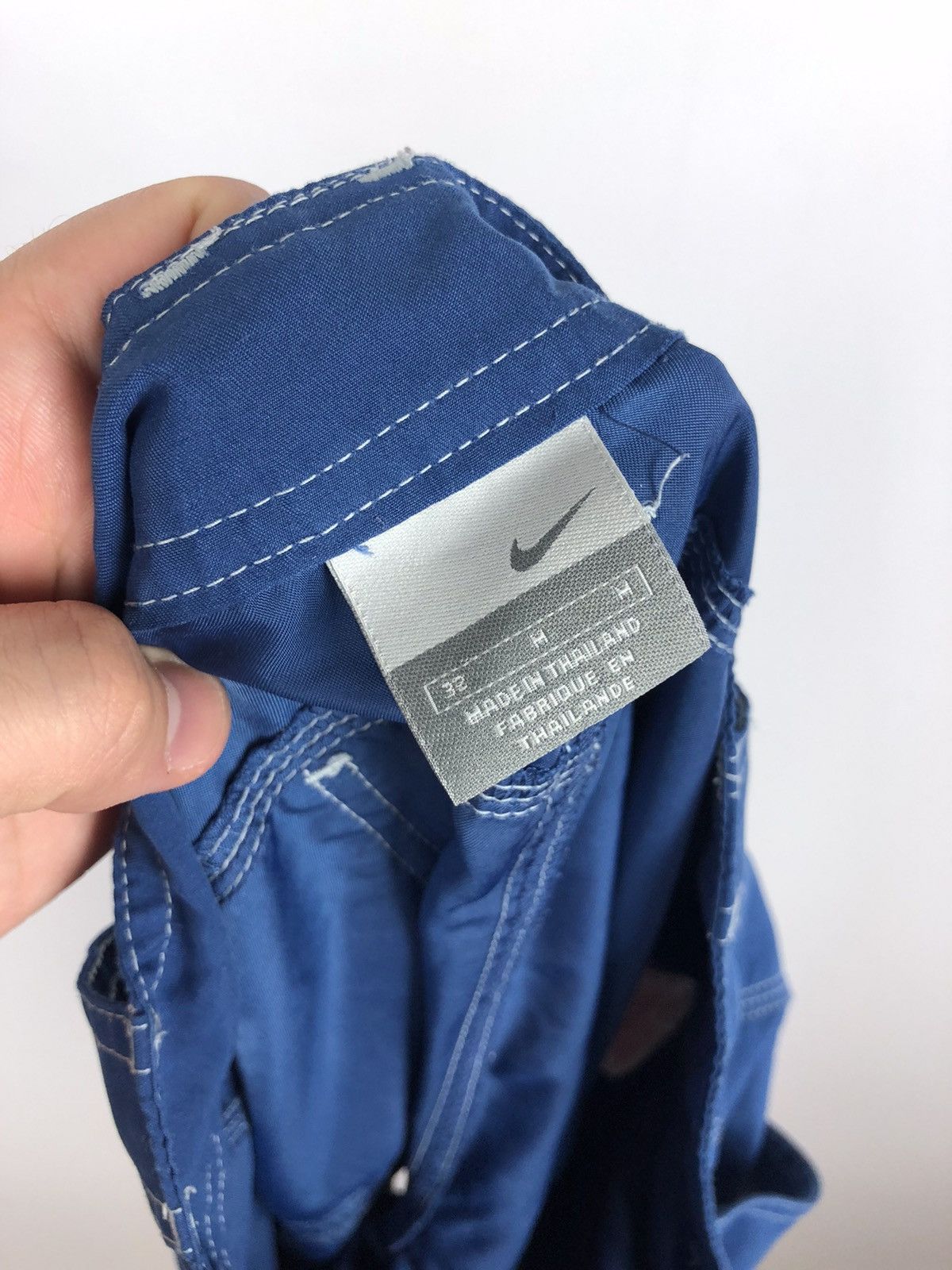 Nike Vintage 90's Nike Navy Shorts Swoosh Logo Size 32 Size US 32 / EU 48 - 6 Thumbnail