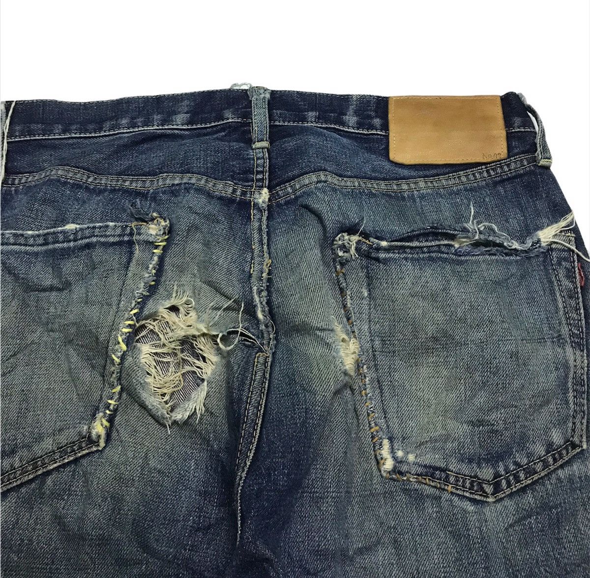 Vintage Domingo distressed selvedge denim jeans