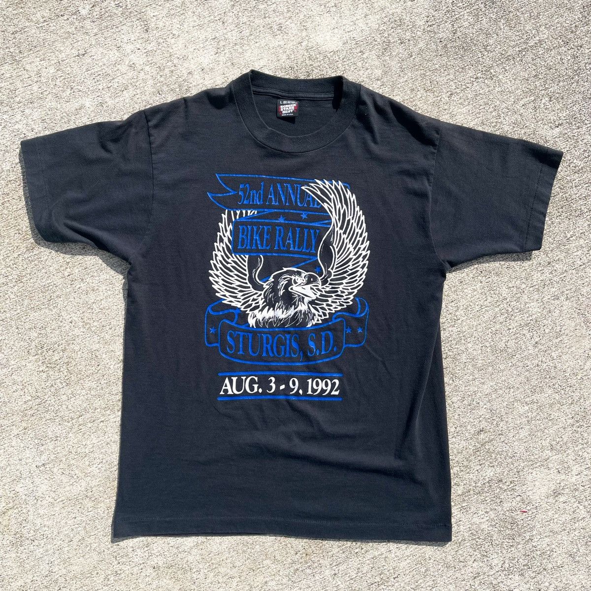 Vintage Vintage Rare 1992 Sturgis Biker Harley Eagle Single Stitch Size US L / EU 52-54 / 3 - 1 Thumbnail