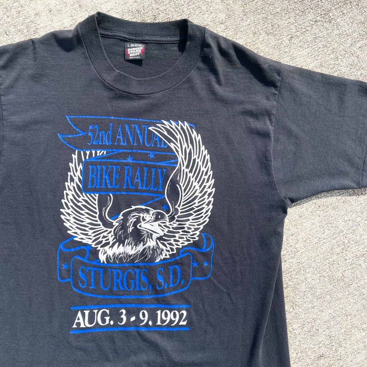 Vintage Vintage Rare 1992 Sturgis Biker Harley Eagle Single Stitch Size US L / EU 52-54 / 3 - 4 Thumbnail