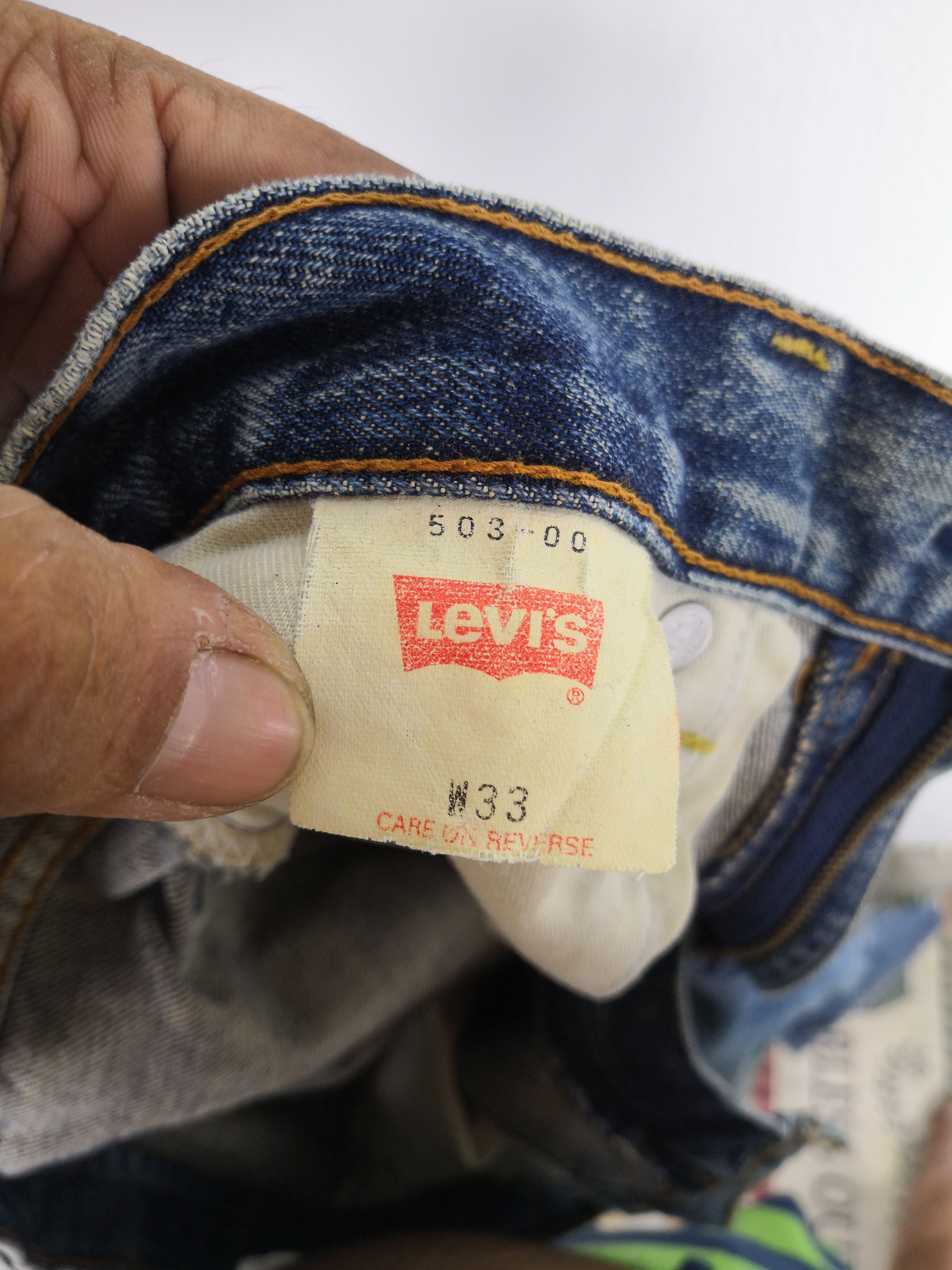 Levi's Vintage Levis 503 Mud Jeans Levi's Distressed Grunge Denim Size US 32 / EU 48 - 10 Thumbnail
