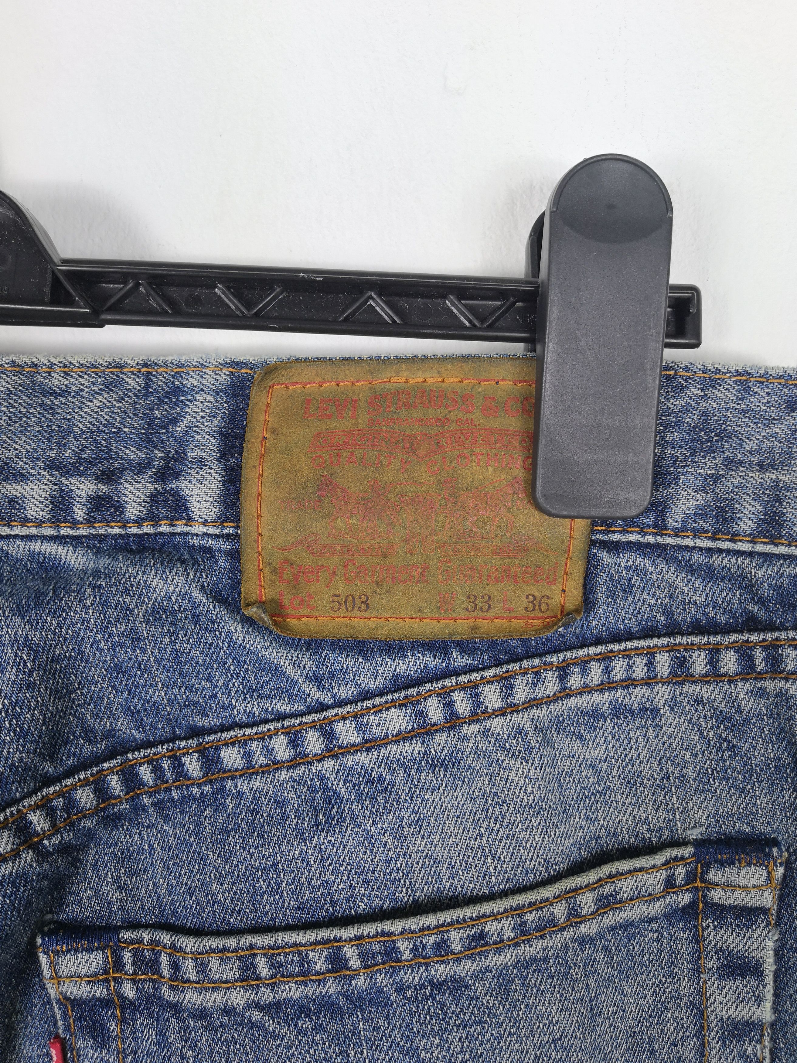 Levi's Vintage Levis 503 Mud Jeans Levi's Distressed Grunge Denim Size US 32 / EU 48 - 5 Thumbnail
