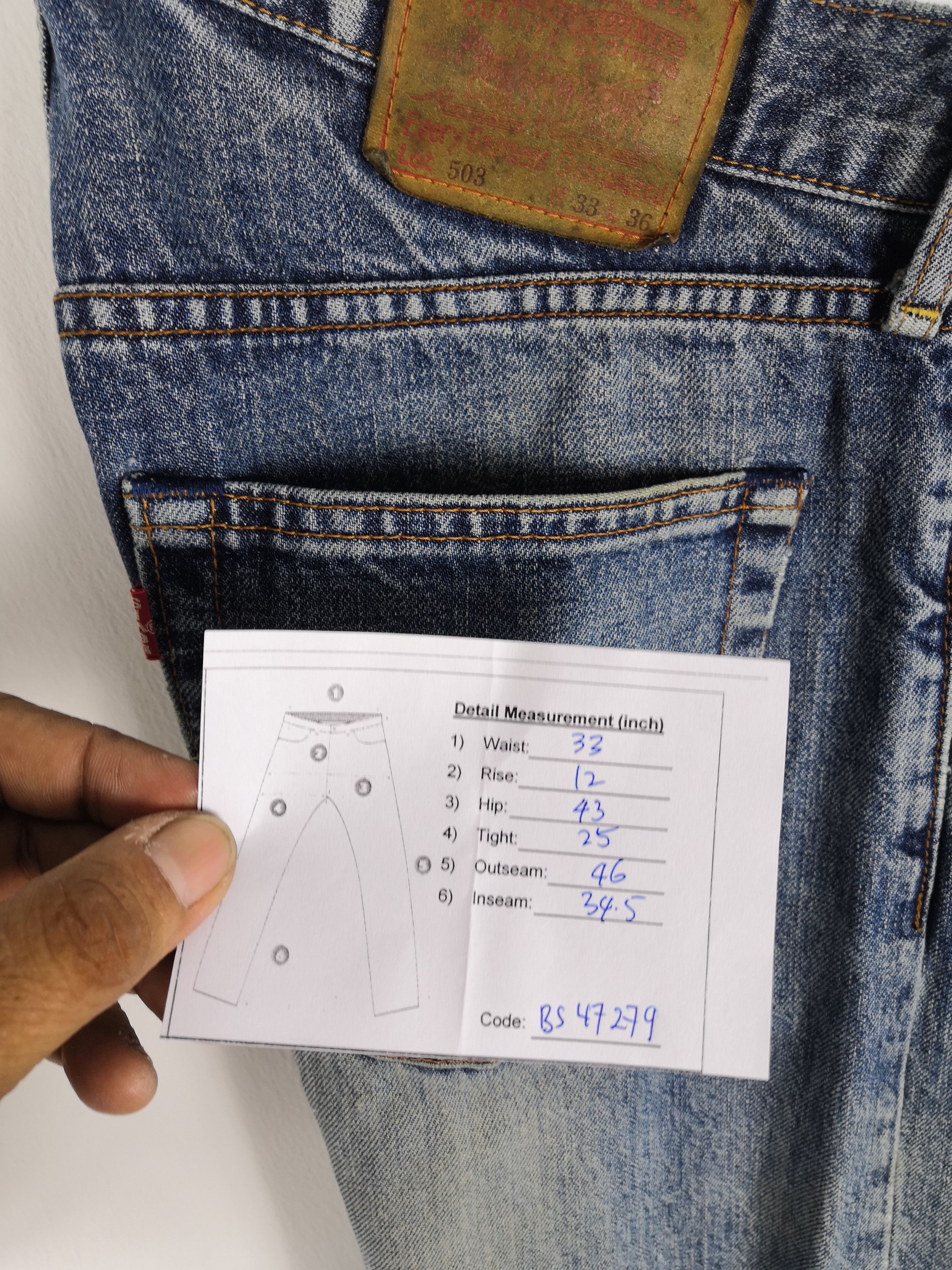 Levi's Vintage Levis 503 Mud Jeans Levi's Distressed Grunge Denim Size US 32 / EU 48 - 12 Thumbnail