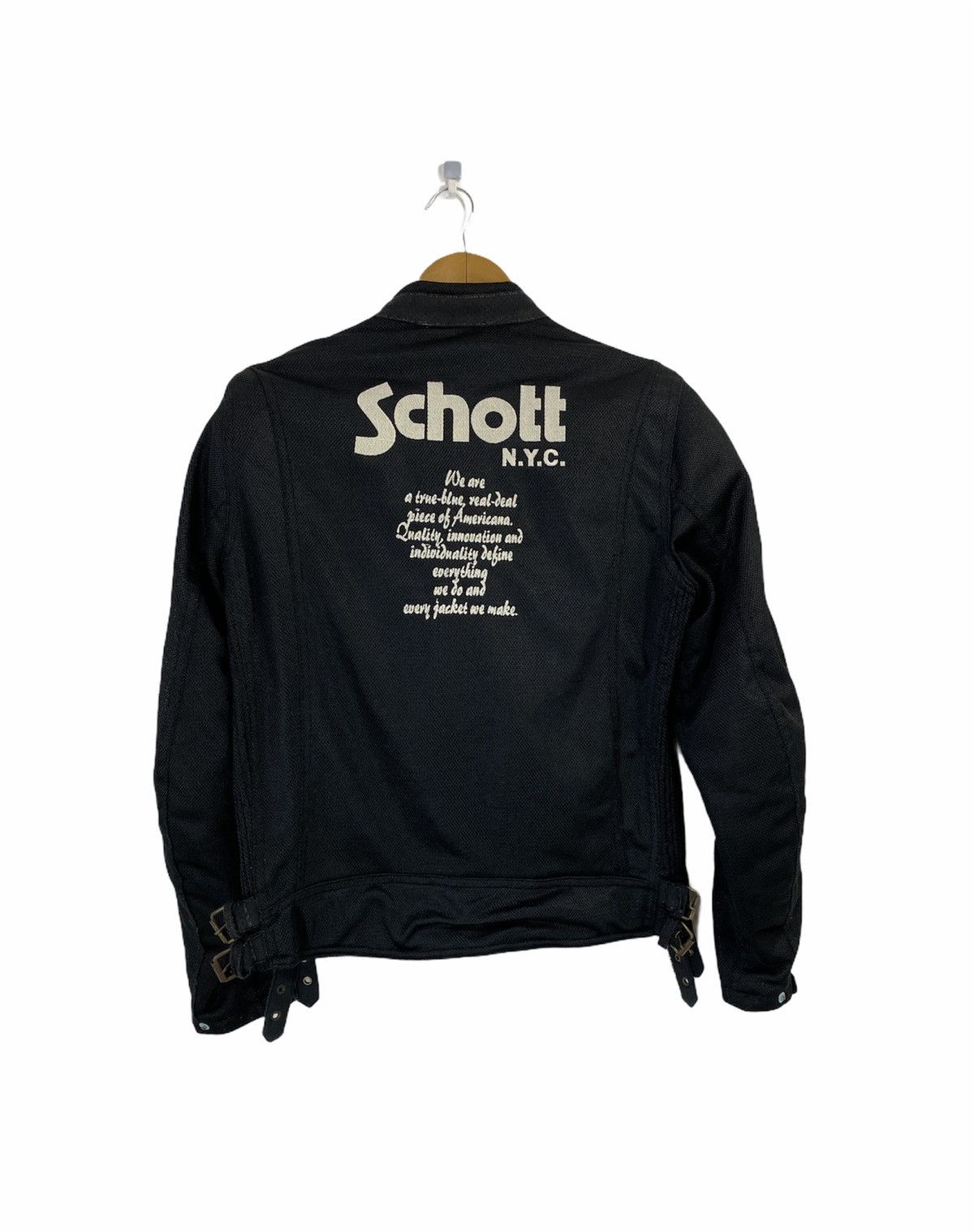 Schott Schott N.Y.C Biker Jacket Padding Big Logo Nice Design Size US M / EU 48-50 / 2 - 2 Thumbnail