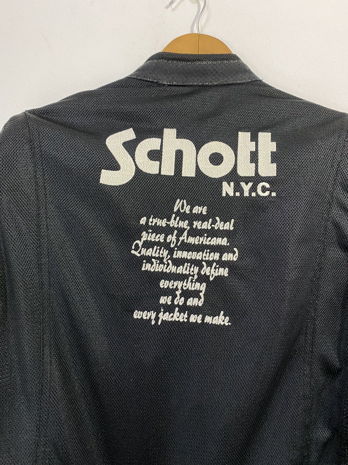 Schott Schott N.Y.C Biker Jacket Padding Big Logo Nice Design Size US M / EU 48-50 / 2 - 6 Thumbnail