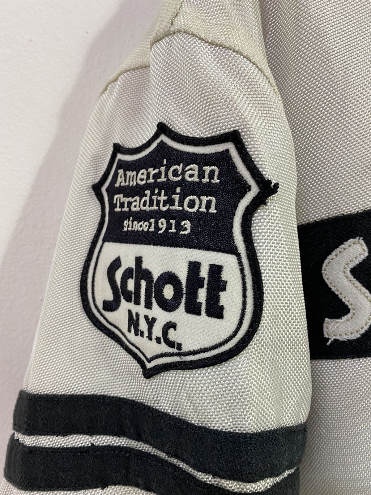 Schott Schott N.Y.C Bikers Jacket Big Logo Design Rare Size US S / EU 44-46 / 1 - 5 Thumbnail
