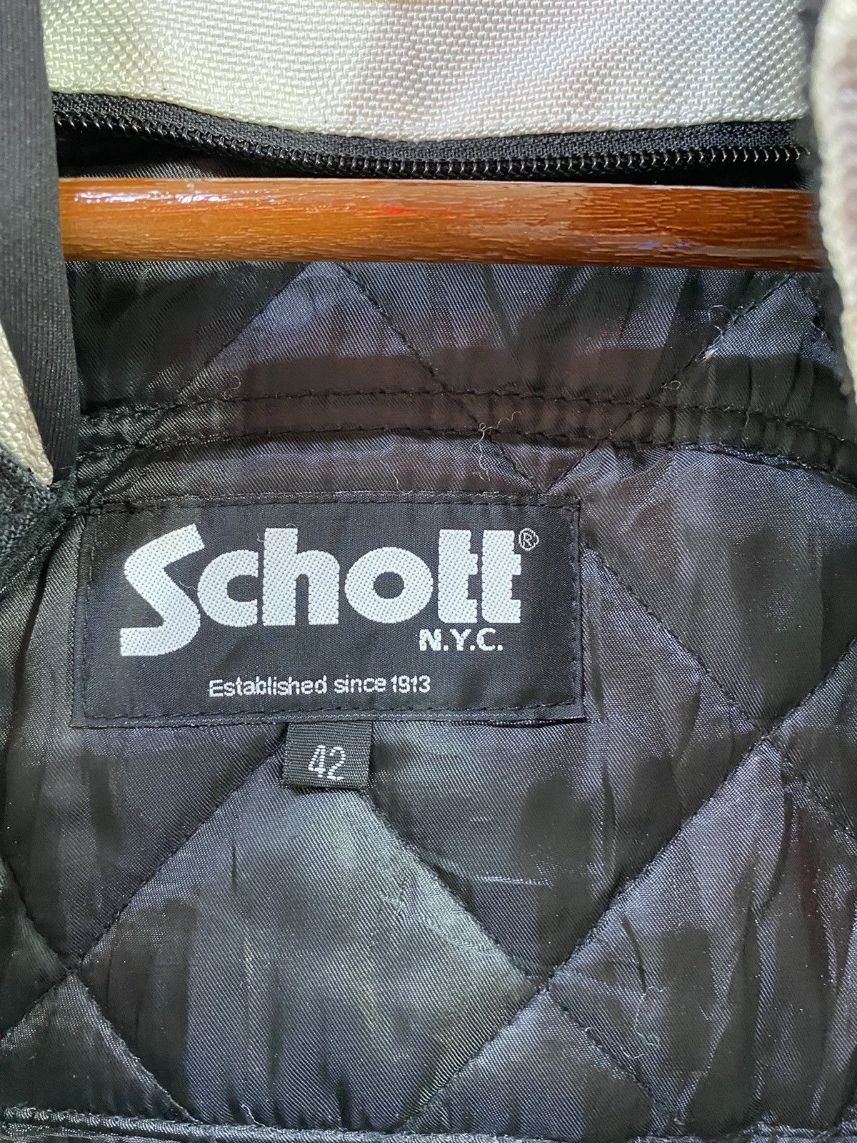 Schott Schott N.Y.C Bikers Jacket Big Logo Design Rare Size US S / EU 44-46 / 1 - 3 Thumbnail