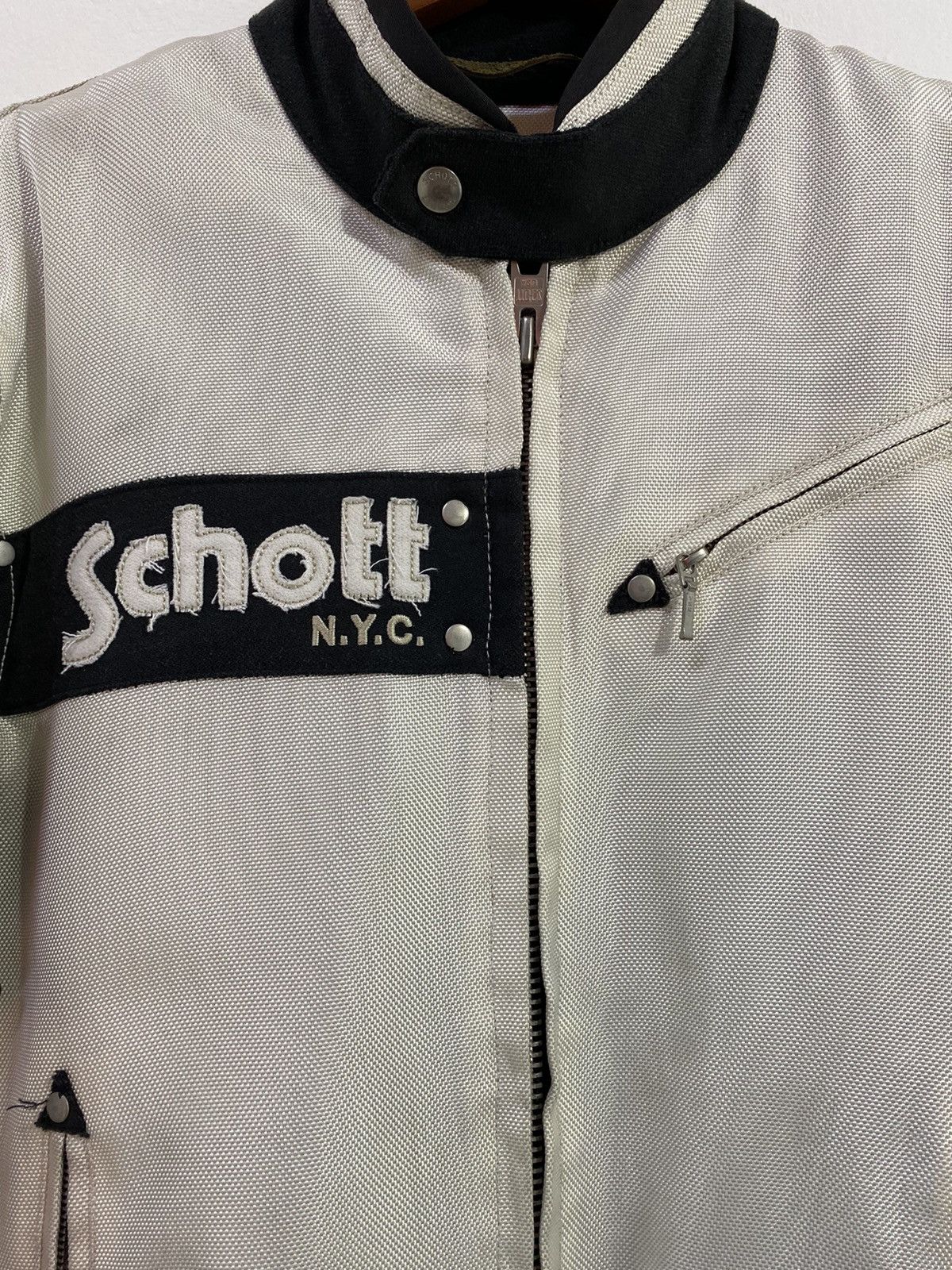 Schott Schott N.Y.C Bikers Jacket Big Logo Design Rare Size US S / EU 44-46 / 1 - 4 Thumbnail