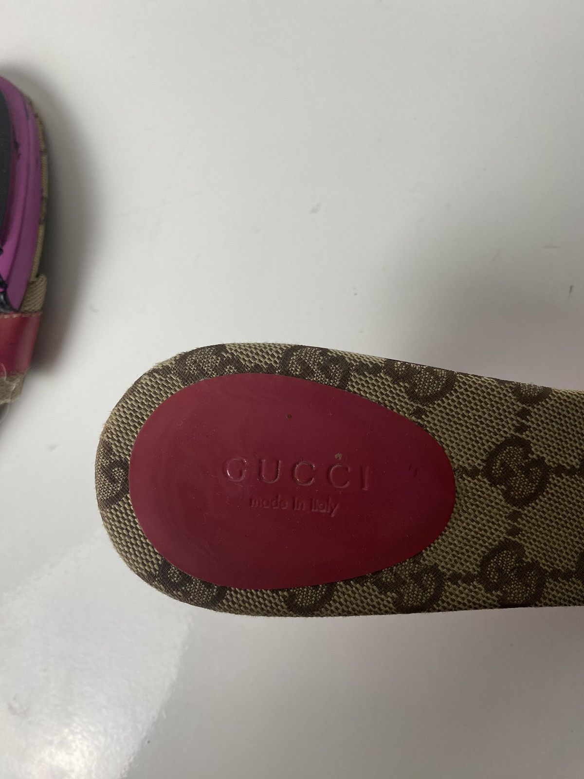 Gucci × Prada × Vintage ❤️‍🔥❤️‍🔥Gucci Monogram Heels Slides Authenthic Vintage Size US 8 / IT 38 - 11 Thumbnail