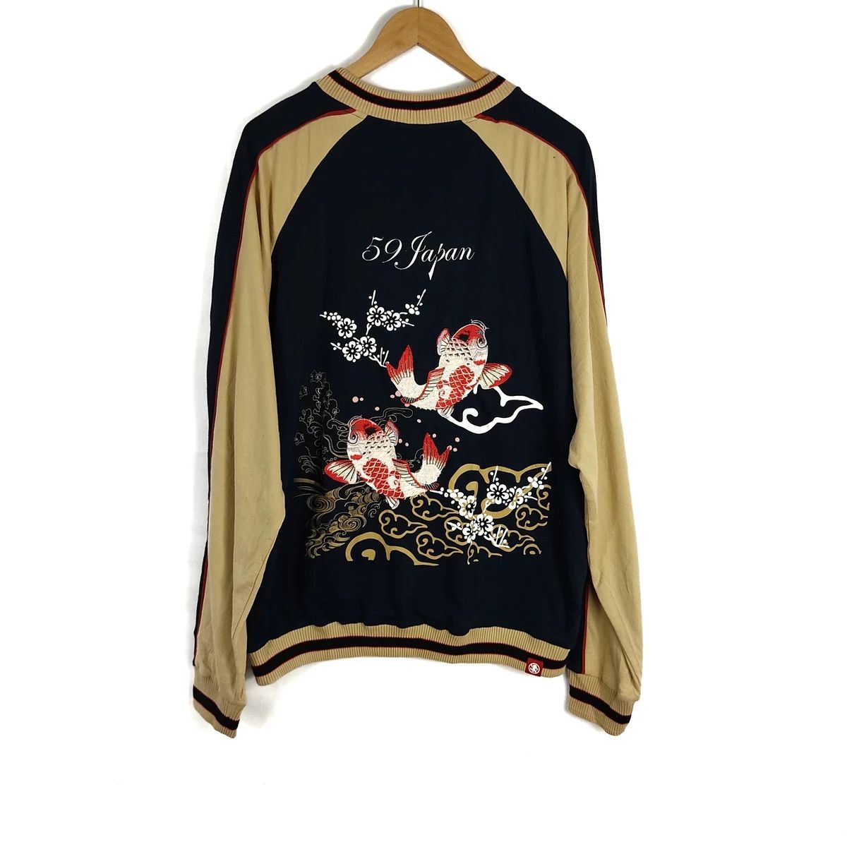 Japanese Brand SUKAJAN fish koi Art Sweatshirt Sweater excellent condition Size US XL / EU 56 / 4 - 1 Thumbnail