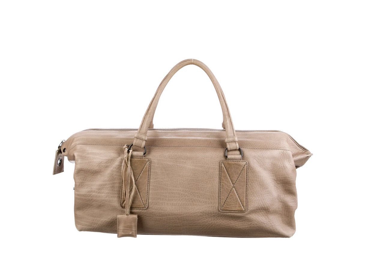 Bottega Veneta Leather Frame Weekender
