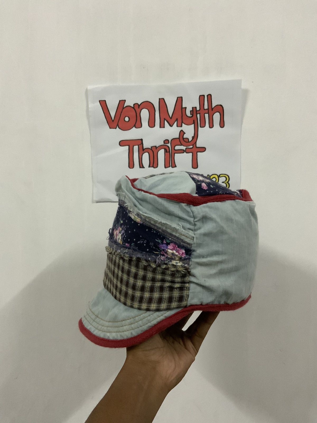 If Six Was Nine Vintage Indigo Patchwork Sashiko Boro Hat Size ONE SIZE - 3 Thumbnail