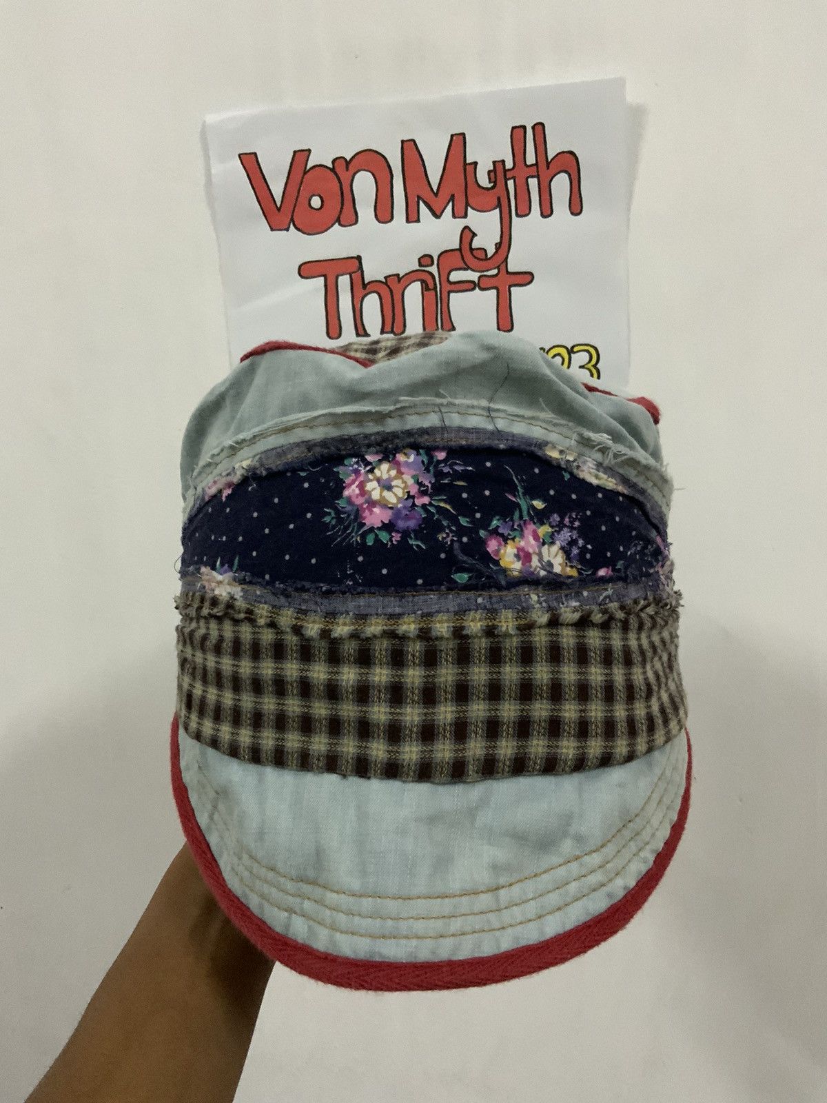 If Six Was Nine Vintage Indigo Patchwork Sashiko Boro Hat Size ONE SIZE - 1 Thumbnail