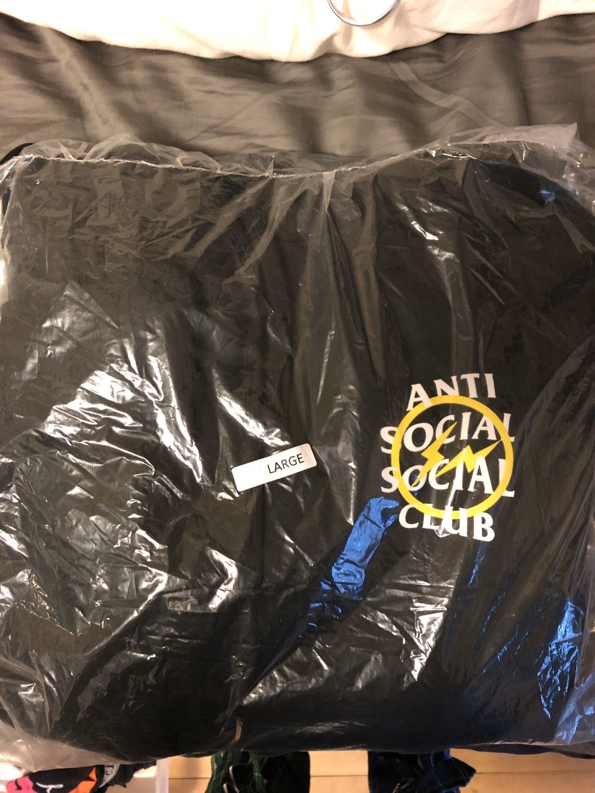 Anti Social Social Club × Fragment Design Yellow Bolt Hoodie Size US L / EU 52-54 / 3 - 1 Thumbnail