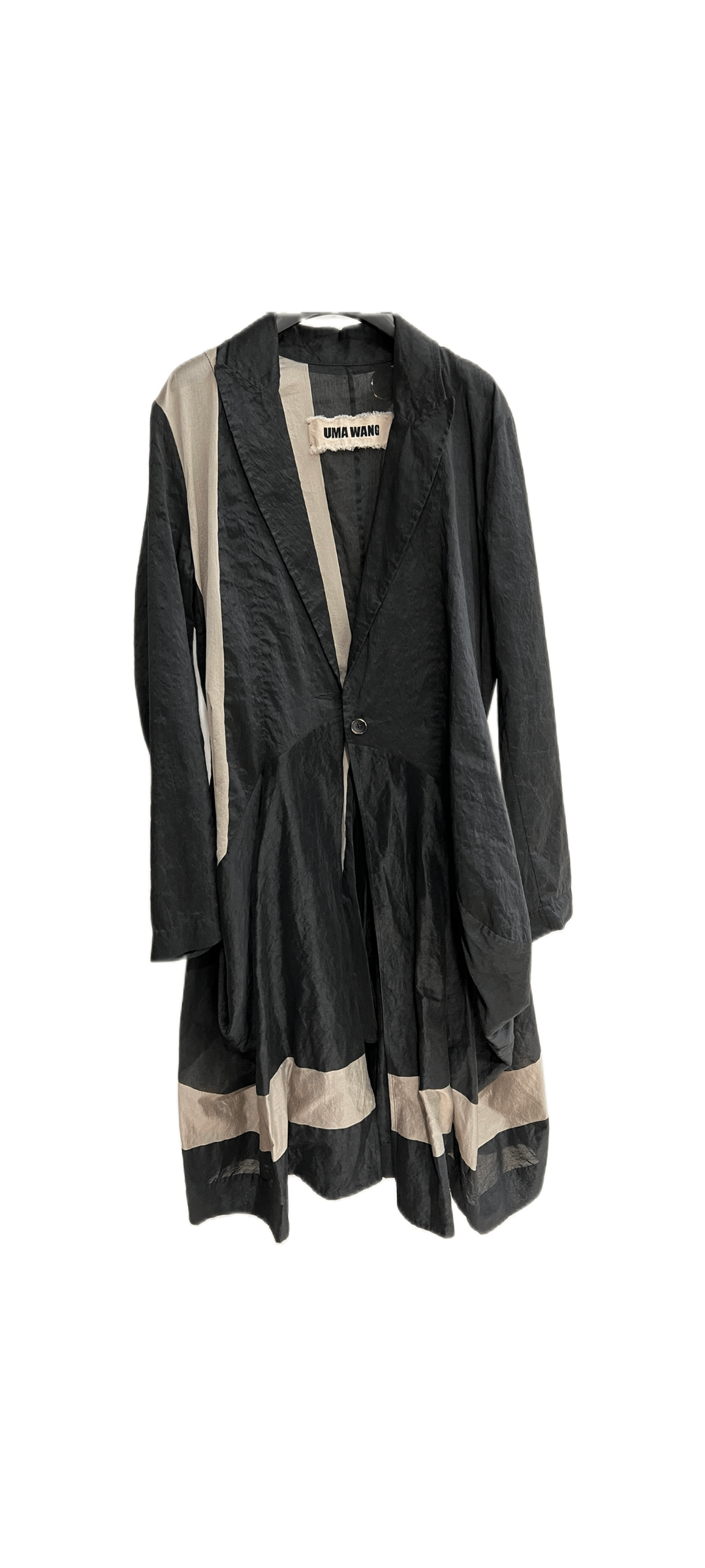 image of Uma Wang Linen Coat in Black, Men's (Size Medium)