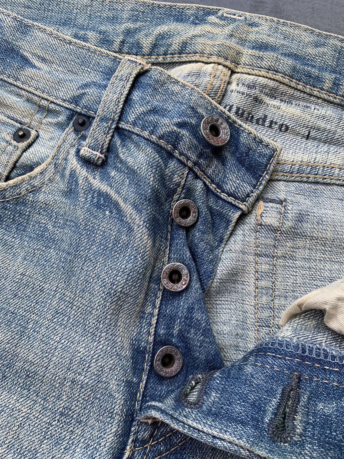 If Six Was Nine Faded Quadro Faded Wash & Distressed Denim Size US 31 - 4 Thumbnail