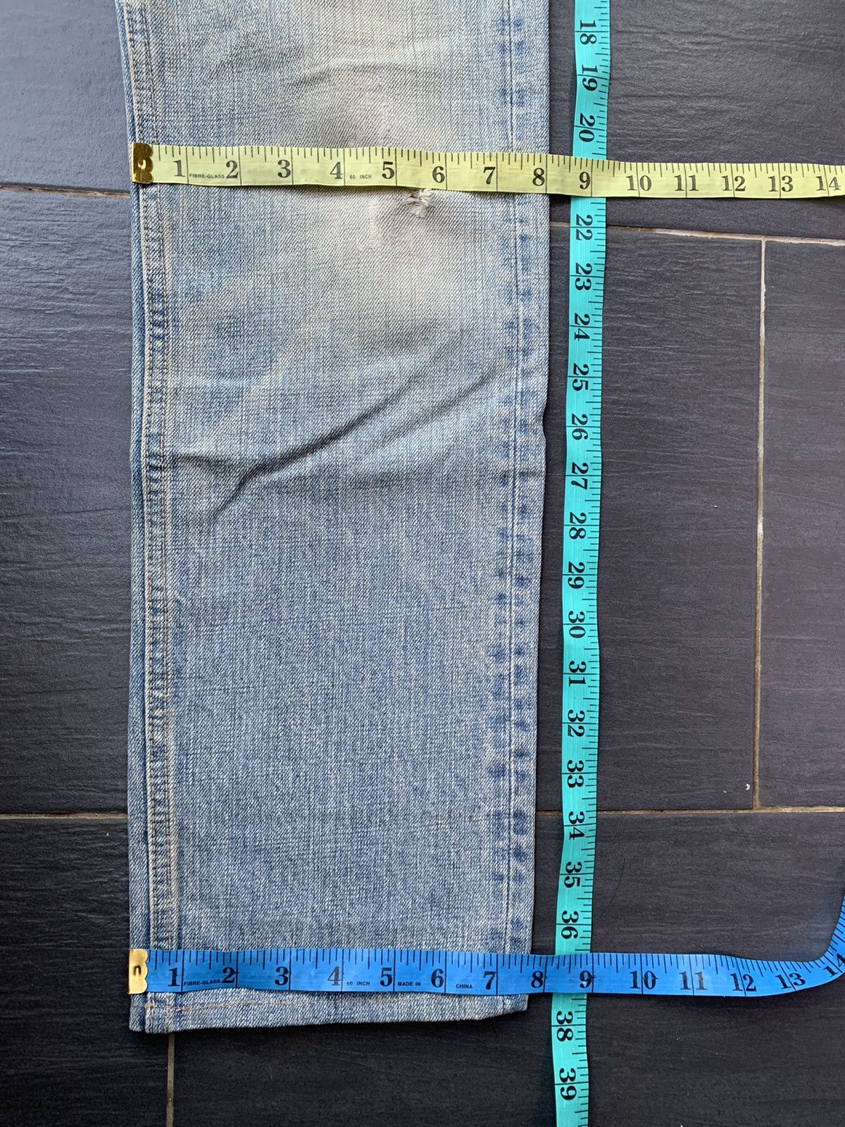 If Six Was Nine Faded Quadro Faded Wash & Distressed Denim Size US 31 - 14 Thumbnail