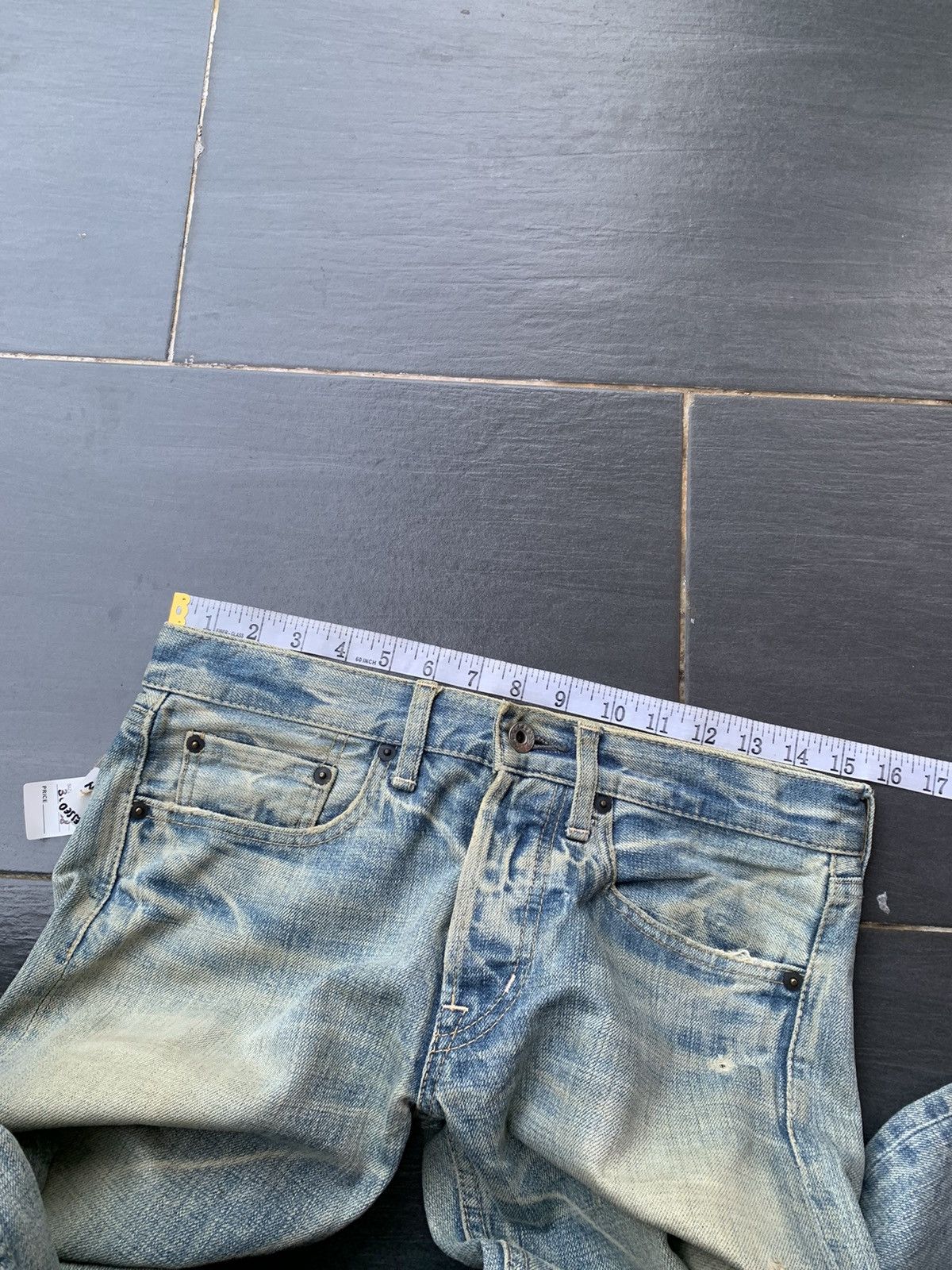 If Six Was Nine Faded Quadro Faded Wash & Distressed Denim Size US 31 - 12 Thumbnail