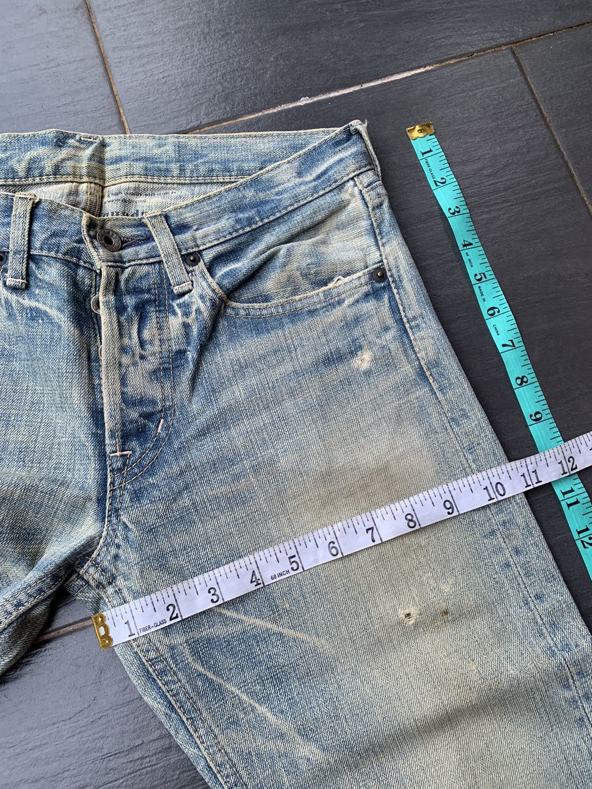 If Six Was Nine Faded Quadro Faded Wash & Distressed Denim Size US 31 - 13 Thumbnail