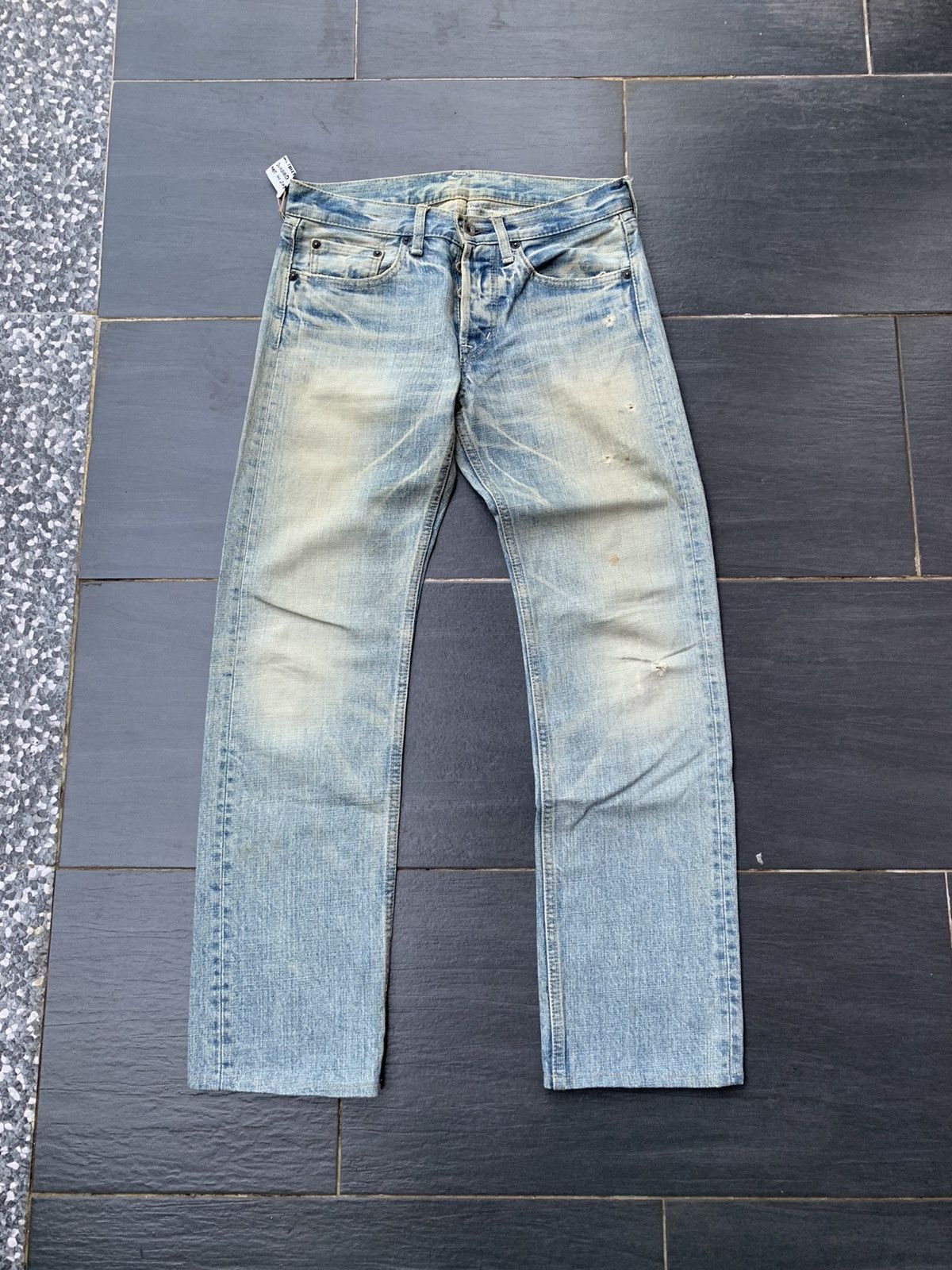 If Six Was Nine Faded Quadro Faded Wash & Distressed Denim Size US 31 - 1 Thumbnail