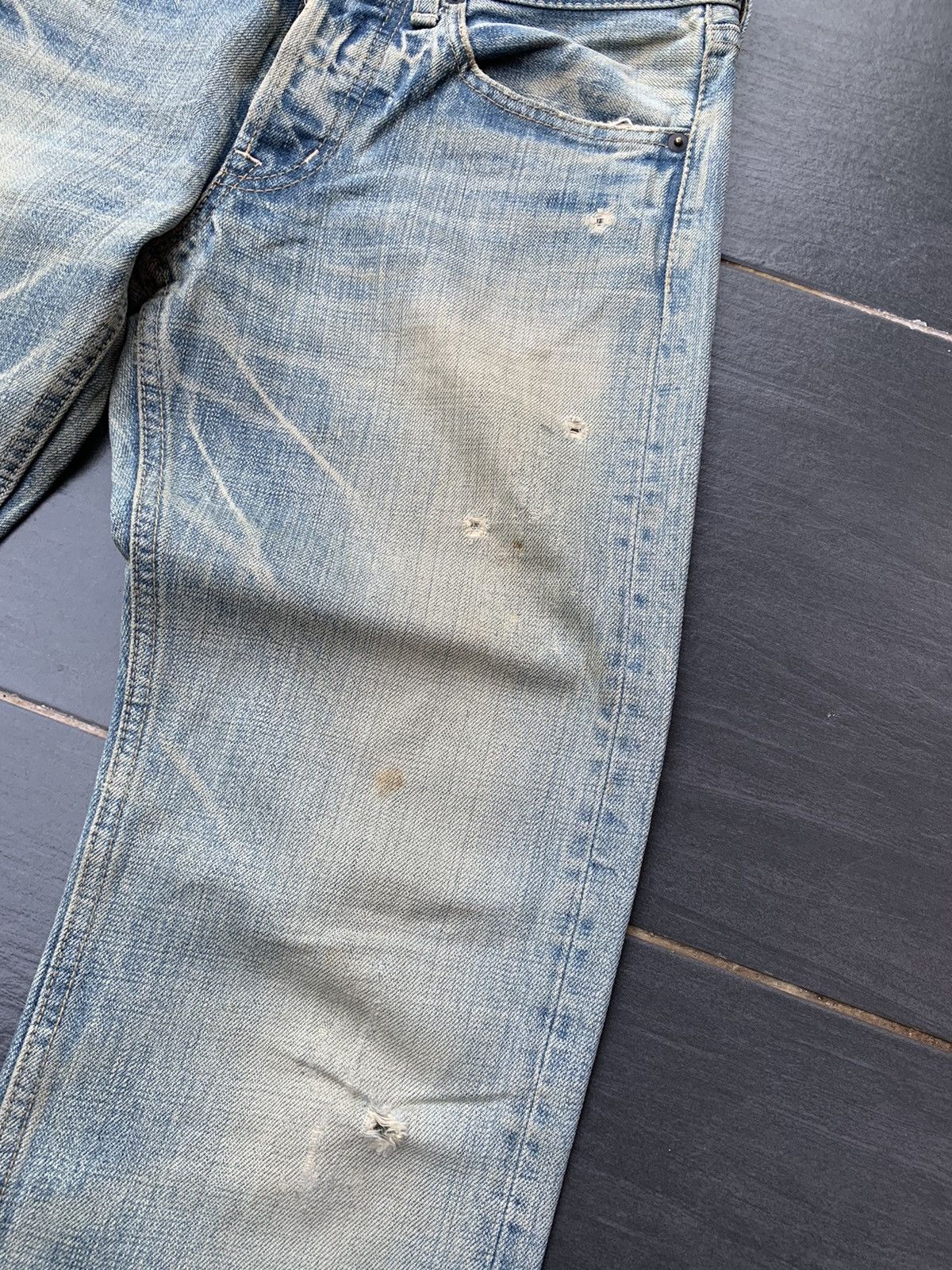 If Six Was Nine Faded Quadro Faded Wash & Distressed Denim Size US 31 - 3 Thumbnail
