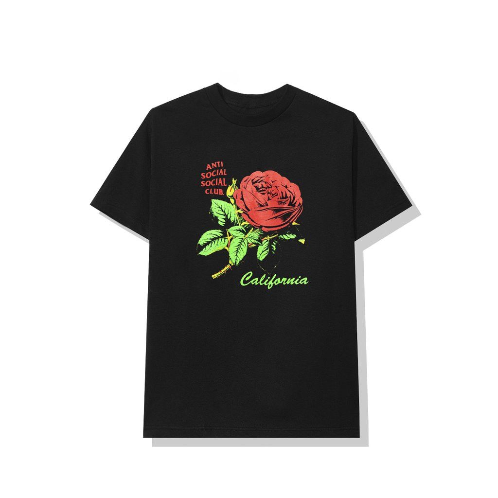Anti Social Social Club DS ASSC Green Red Logo Rose California Black Tee BAPE KITH Size US M / EU 48-50 / 2 - 4 Thumbnail