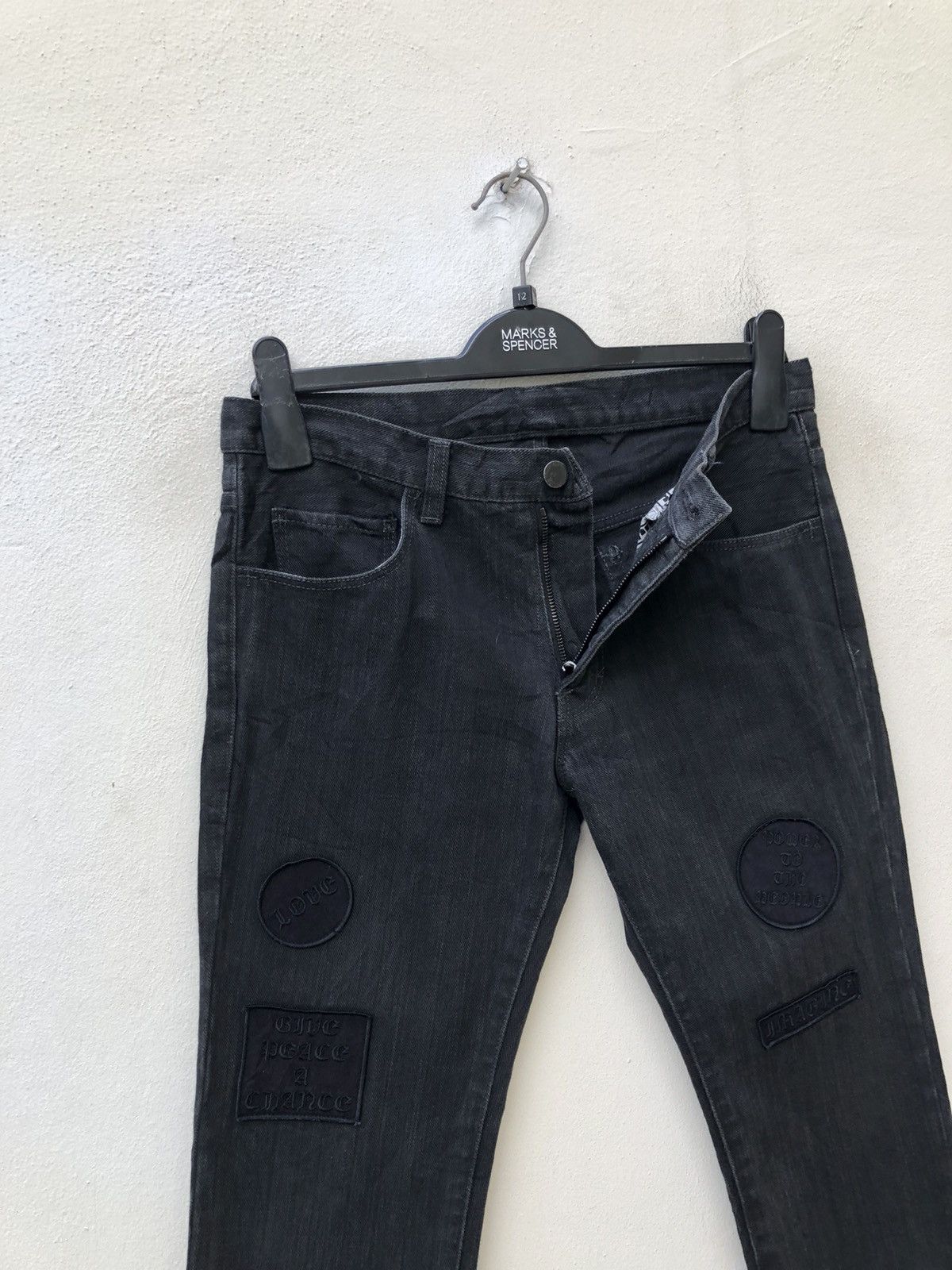 Number (N)ine Takahiro Miyashita John Lennon Patches Denim Cropped Size US 29 - 4 Thumbnail