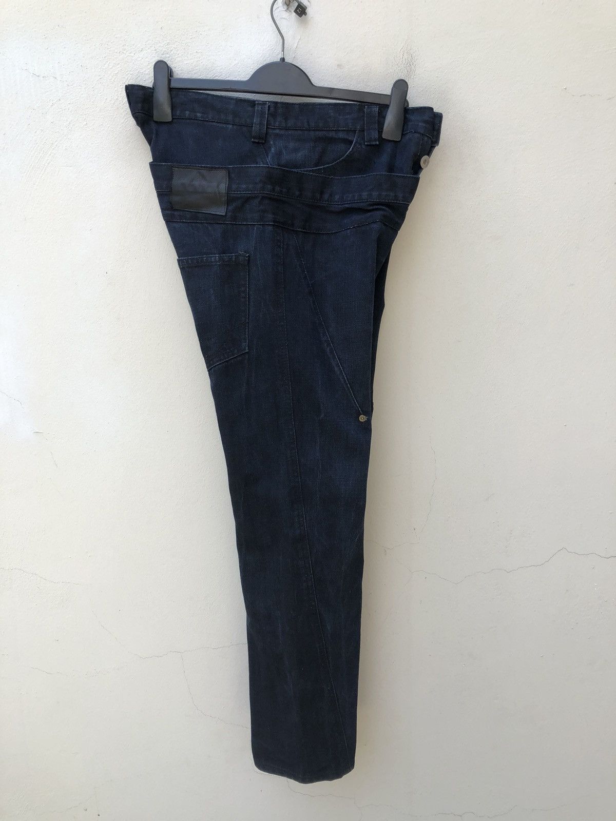 Yasuyuki Ishii Yasuyuki Ishii Japan Double Waist Indigo Denim Jeans Size US 31 - 12 Thumbnail