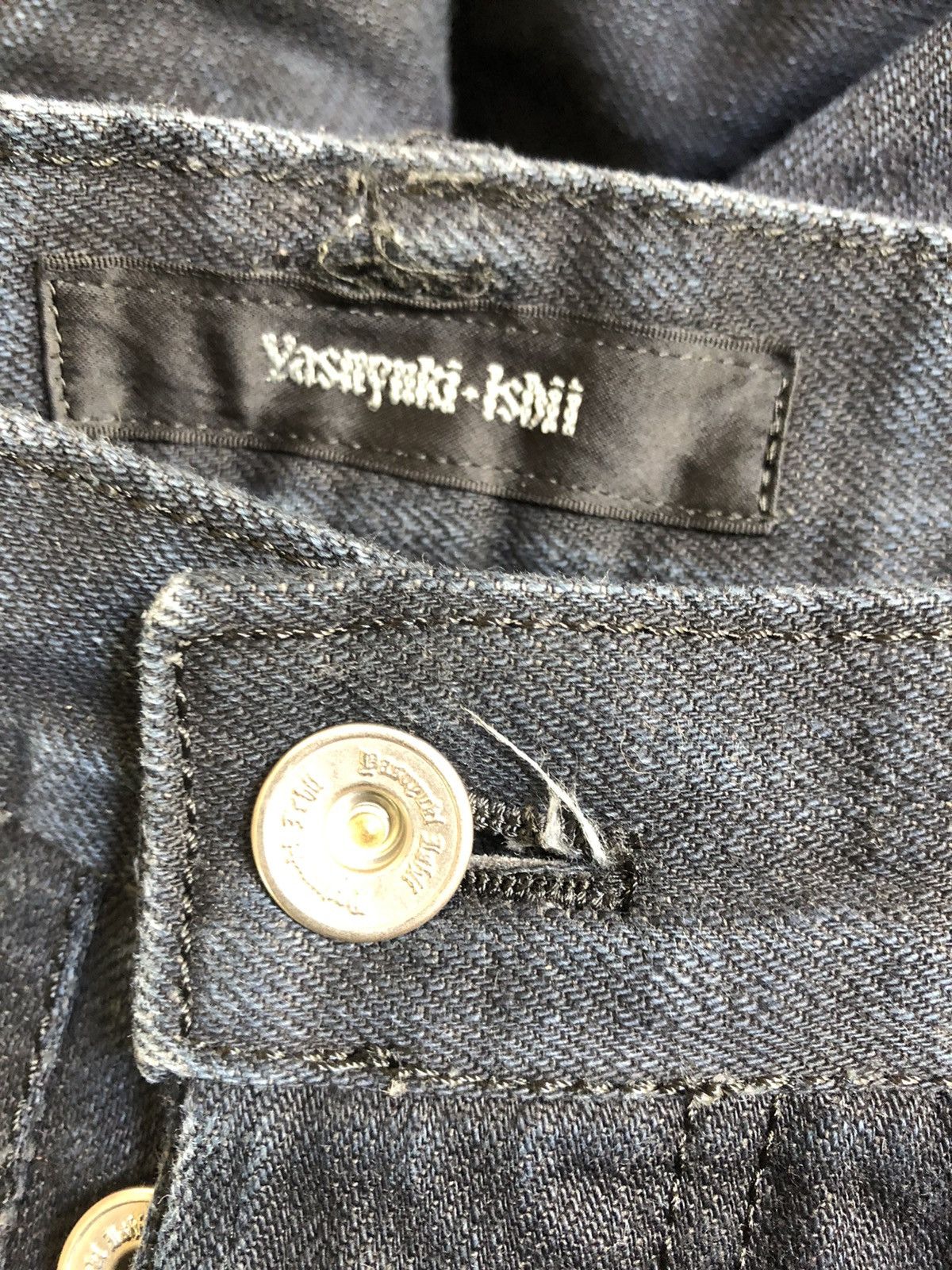 Yasuyuki Ishii Yasuyuki Ishii Japan Double Waist Indigo Denim Jeans Size US 31 - 15 Thumbnail