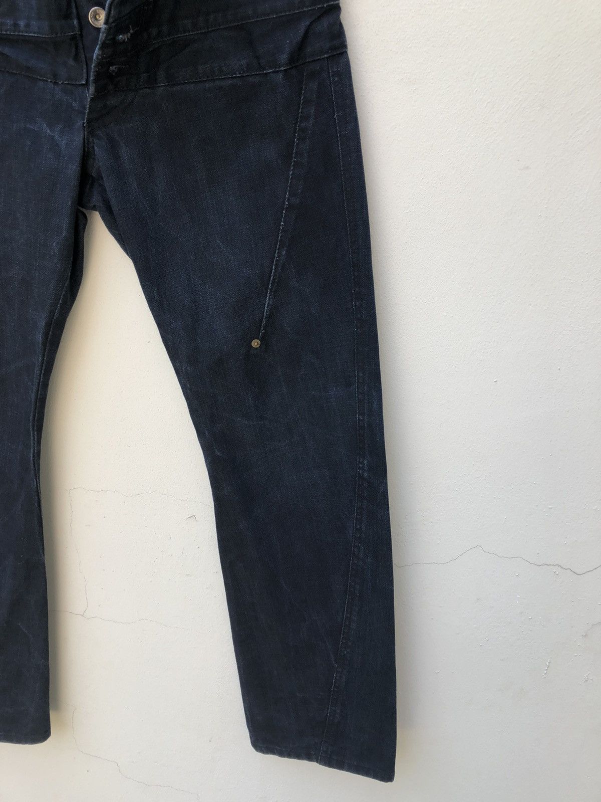 Yasuyuki Ishii Yasuyuki Ishii Japan Double Waist Indigo Denim Jeans Size US 31 - 6 Thumbnail