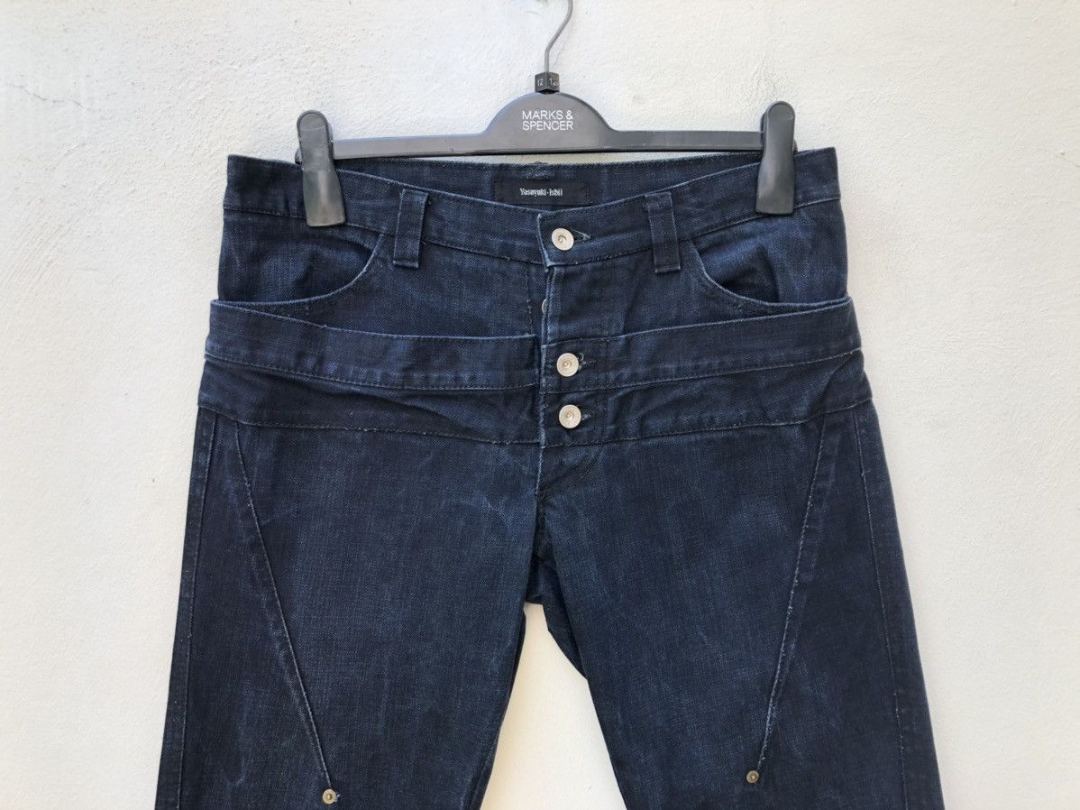 Yasuyuki Ishii Yasuyuki Ishii Japan Double Waist Indigo Denim Jeans Size US 31 - 2 Thumbnail