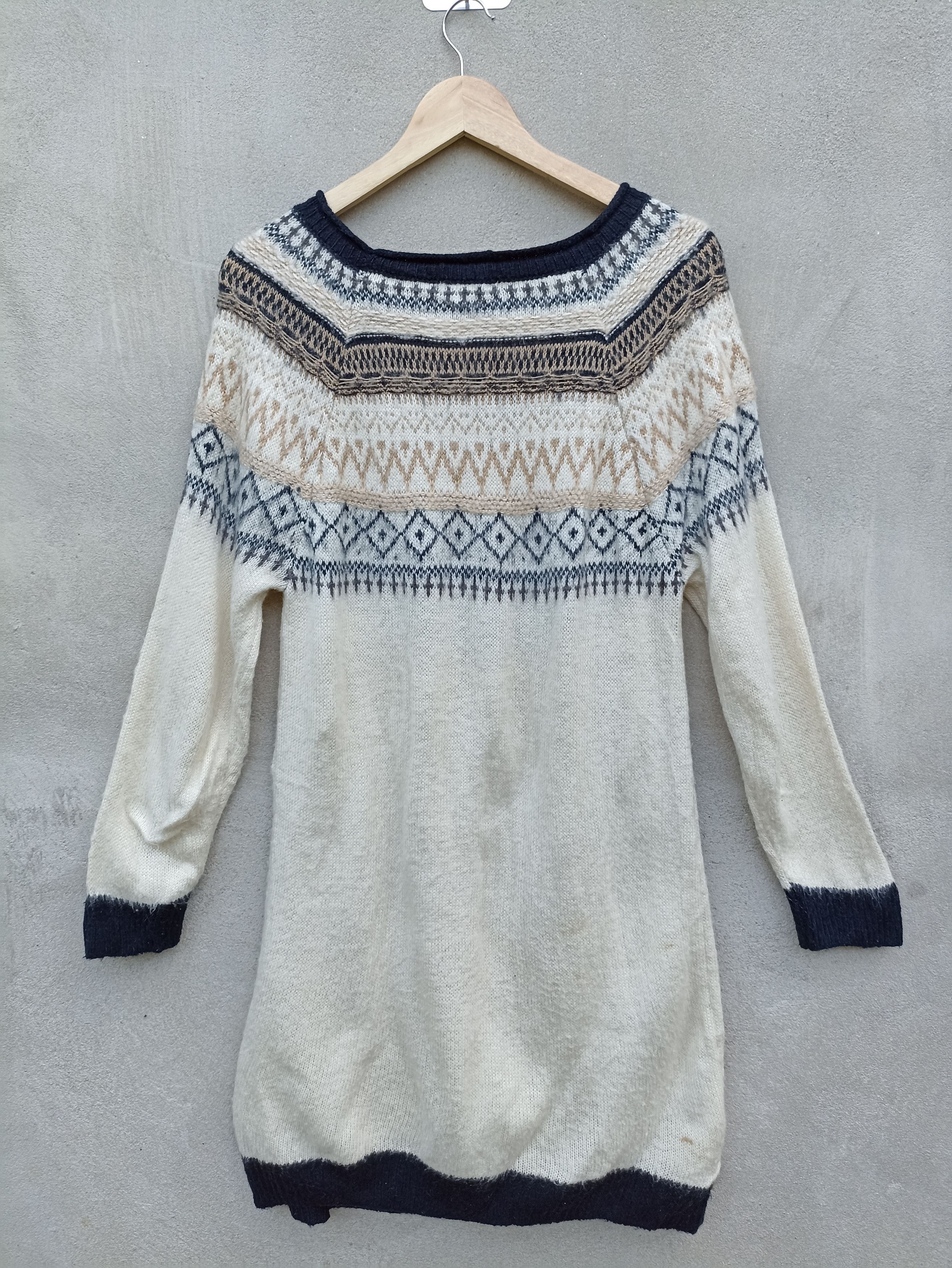 Designer × Japanese Brand × Vintage 🖤STEALS🖤 Vintage Ragout Navajo Knit Long Shirt Size US S / EU 44-46 / 1 - 6 Thumbnail