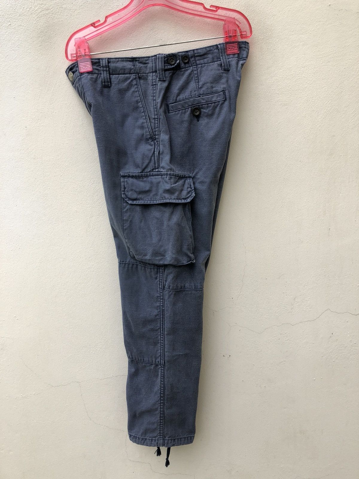Vintage Delicious Japan Faded Navy Blue Cropped Cargo Trouser Pant Size US 30 / EU 46 - 12 Thumbnail