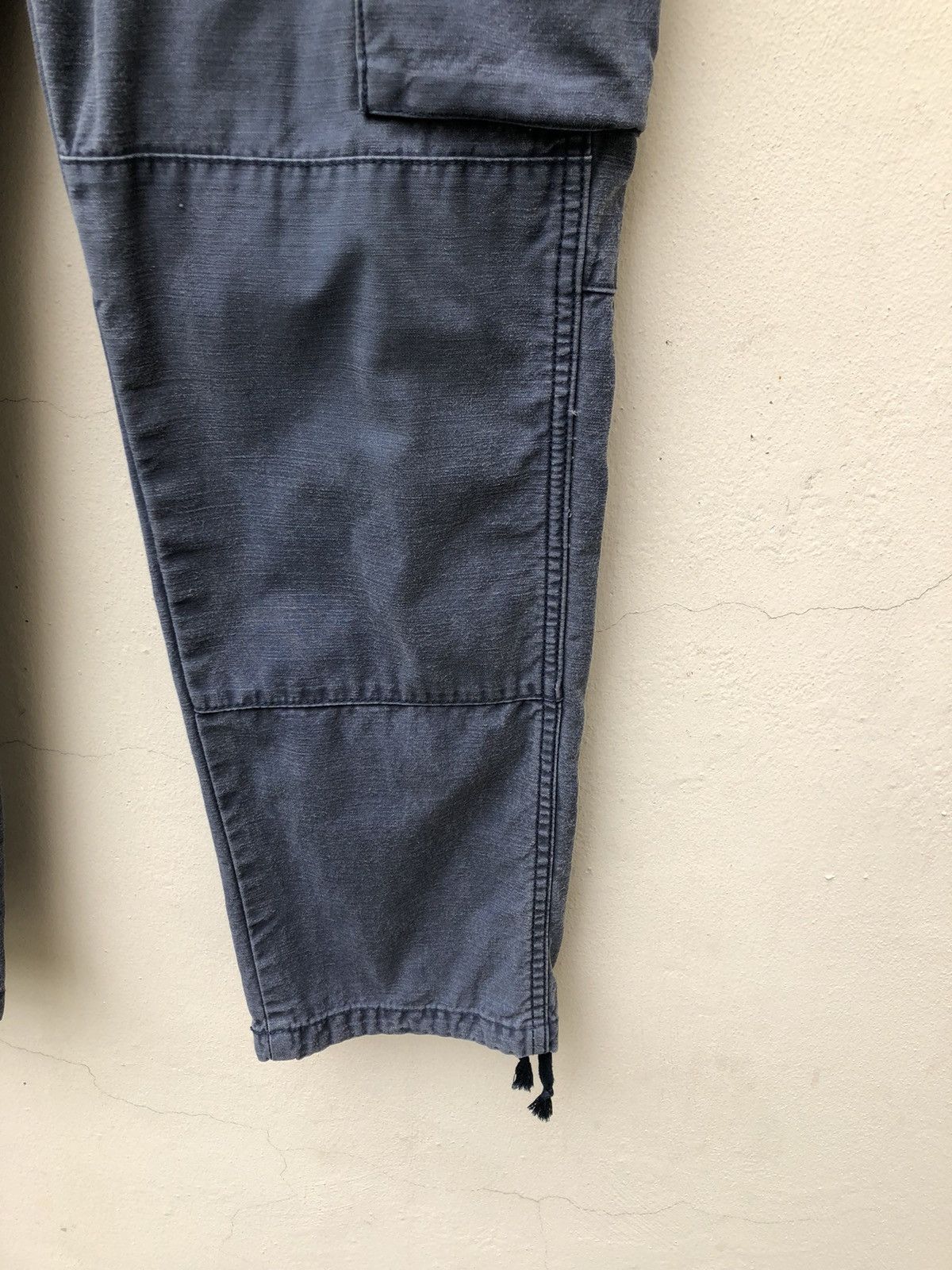 Vintage Delicious Japan Faded Navy Blue Cropped Cargo Trouser Pant Size US 30 / EU 46 - 7 Thumbnail