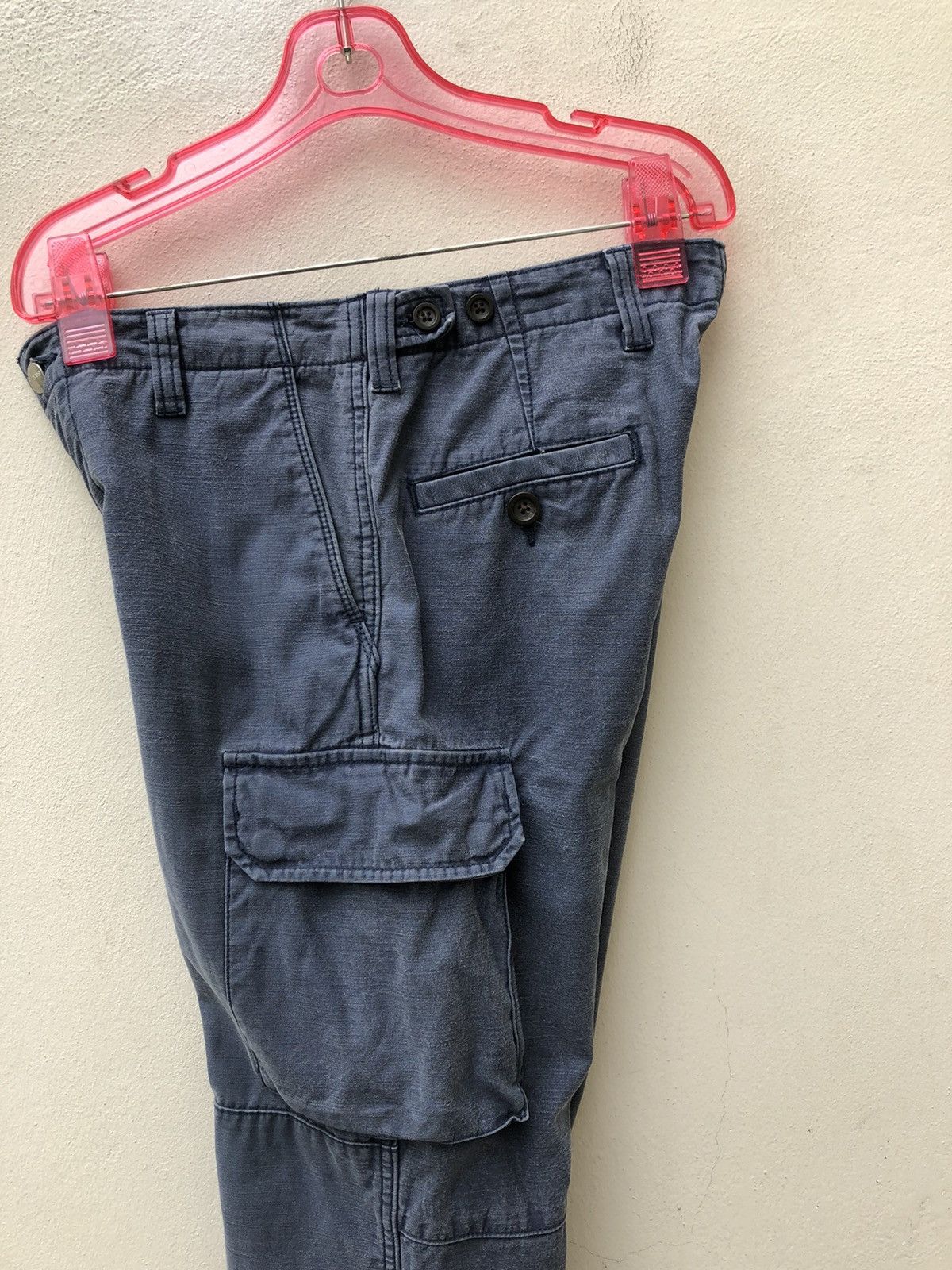 Vintage Delicious Japan Faded Navy Blue Cropped Cargo Trouser Pant Size US 30 / EU 46 - 13 Thumbnail