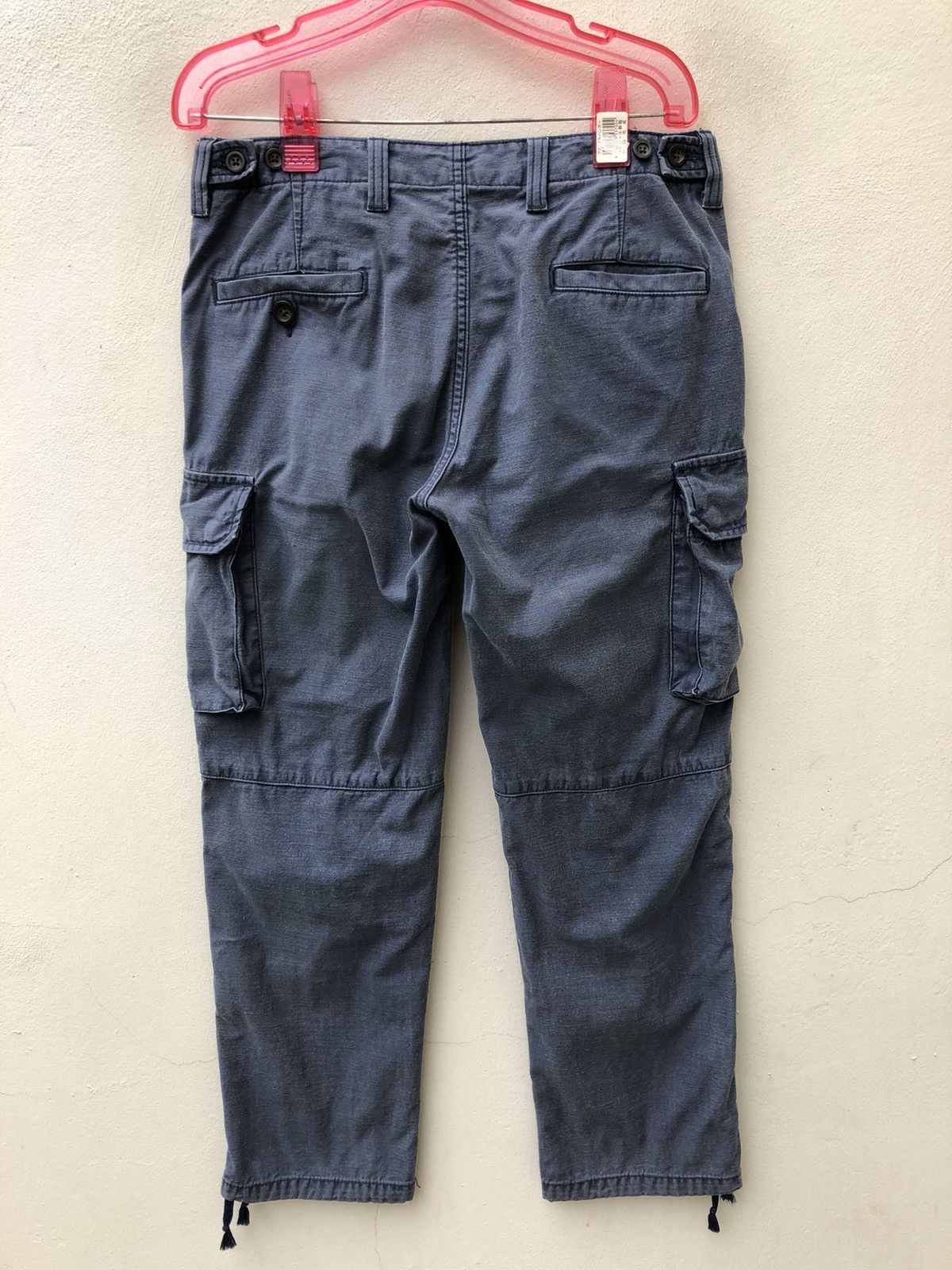 Vintage Delicious Japan Faded Navy Blue Cropped Cargo Trouser Pant Size US 30 / EU 46 - 8 Thumbnail