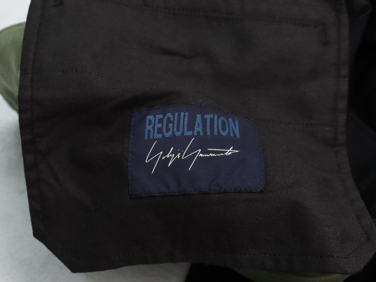 Yohji Yamamoto YY Regulation GABARDINE R-WAIST SHIFTED PANT Size US 30 / EU 46 - 14 Thumbnail