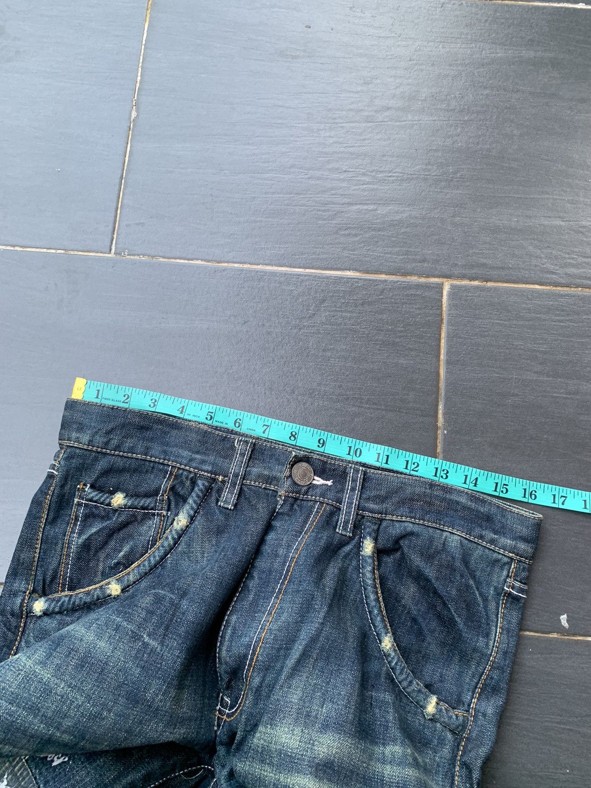 Global Work Global Work Japanese Distressed Sashiko Denim Size US 33 - 14 Thumbnail