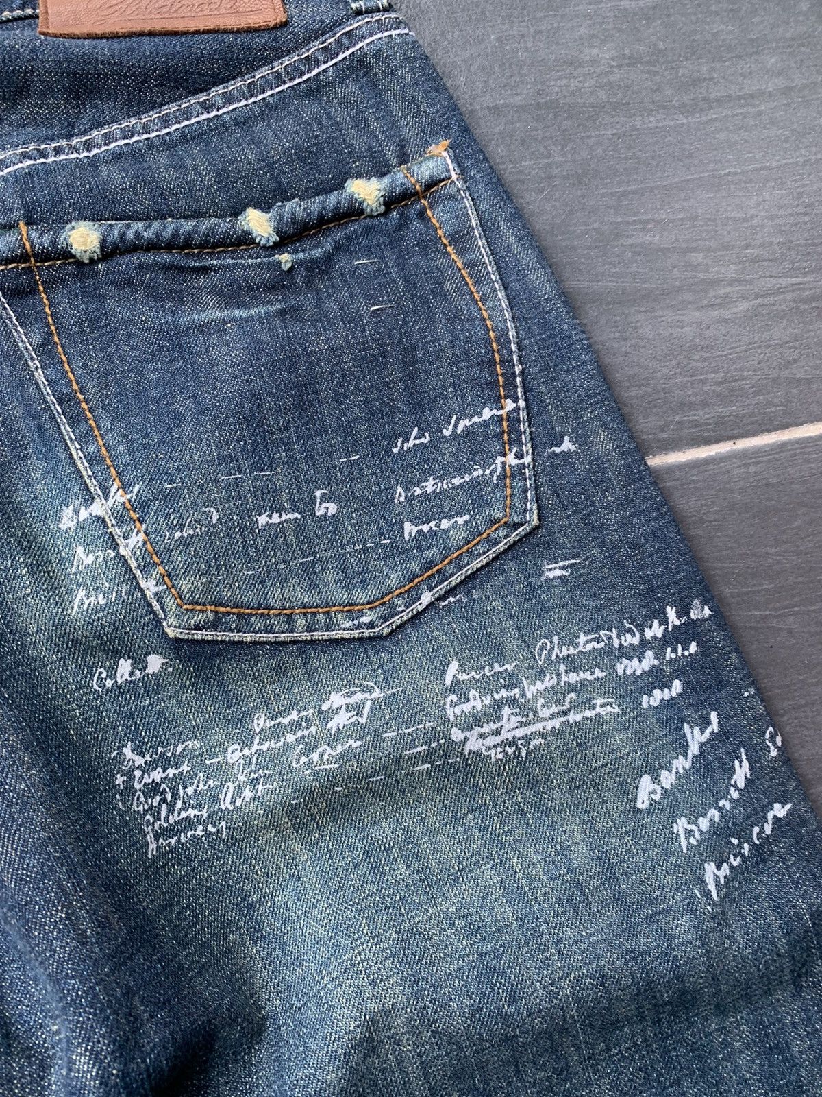 Global Work Global Work Japanese Distressed Sashiko Denim Size US 33 - 12 Thumbnail