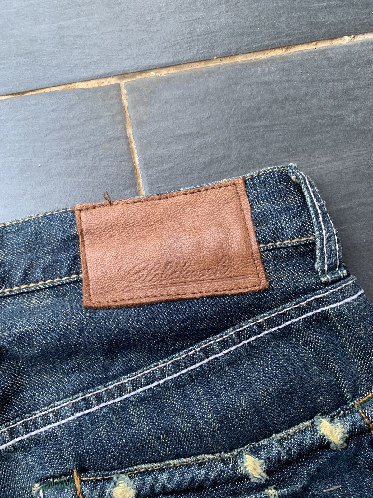 Global Work Global Work Japanese Distressed Sashiko Denim Size US 33 - 13 Thumbnail