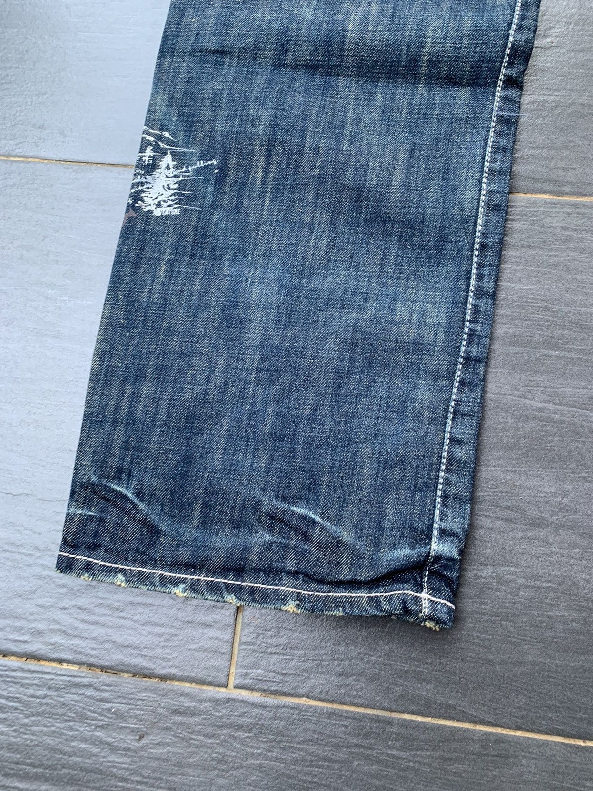 Global Work Global Work Japanese Distressed Sashiko Denim Size US 33 - 10 Thumbnail