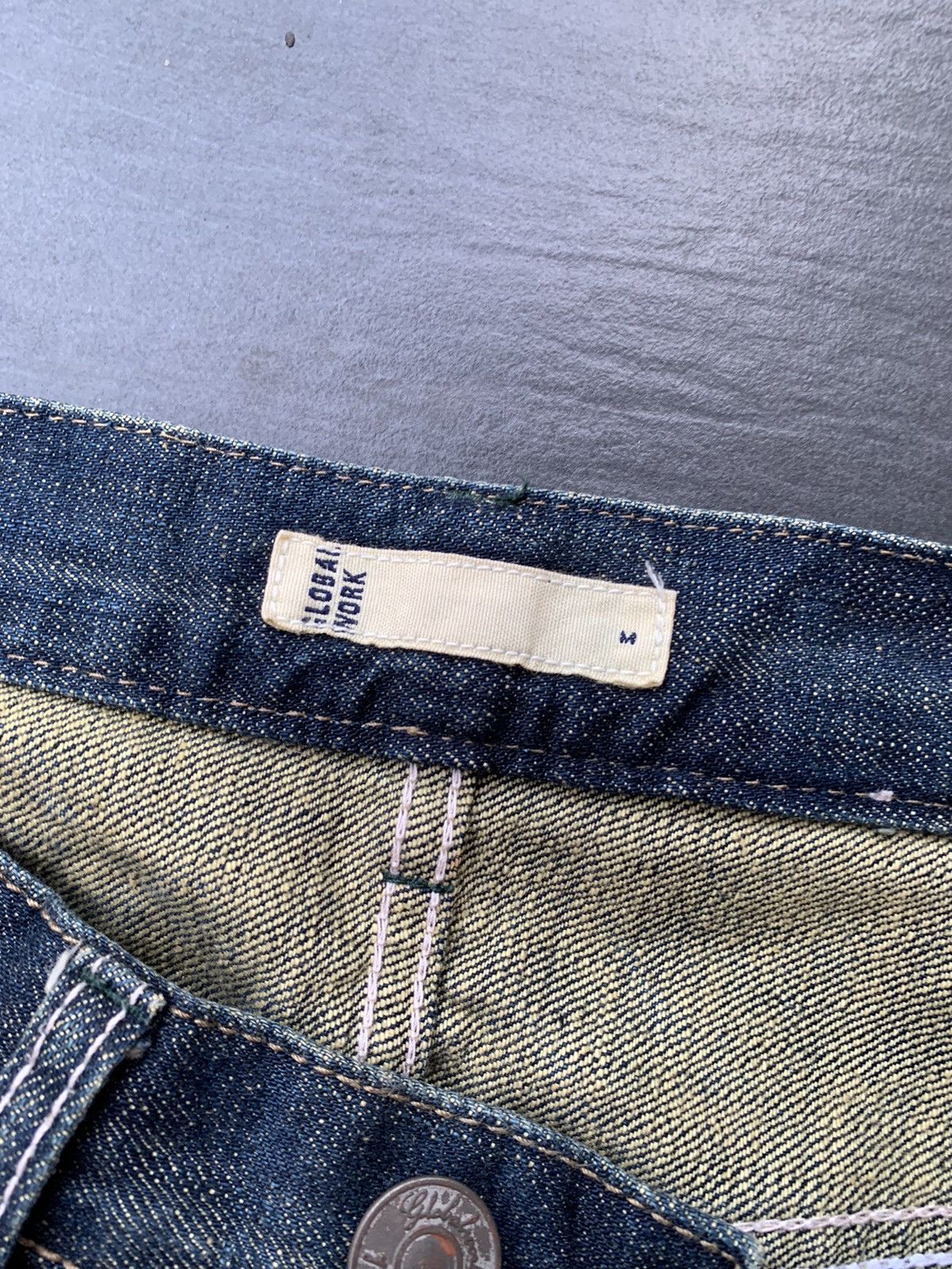 Global Work Global Work Japanese Distressed Sashiko Denim Size US 33 - 6 Thumbnail